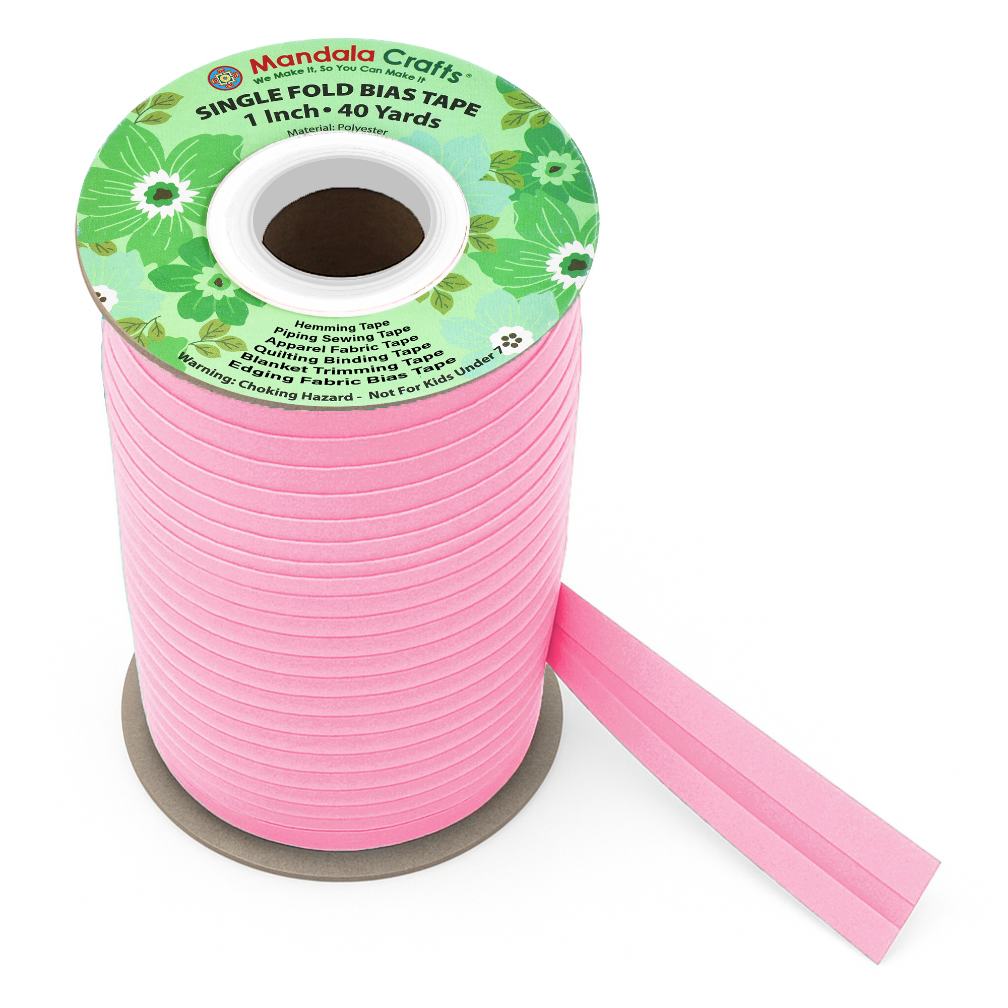 1 Inch Fabric Single Fold Bias Tape for Sewing Piping Hemming - 40 Yds Bias Tape Blanket Quilt Bias Binding Tape - Seam Binding Tape