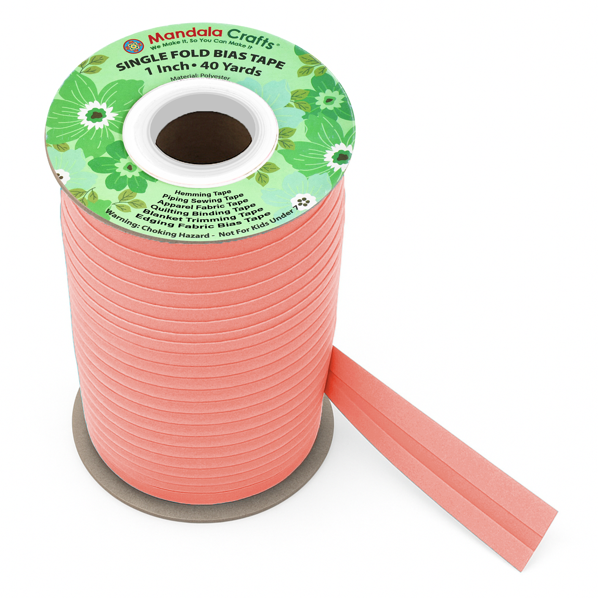 1 Inch Fabric Single Fold Bias Tape for Sewing Piping Hemming - 40 Yds Bias Tape Blanket Quilt Bias Binding Tape - Seam Binding Tape