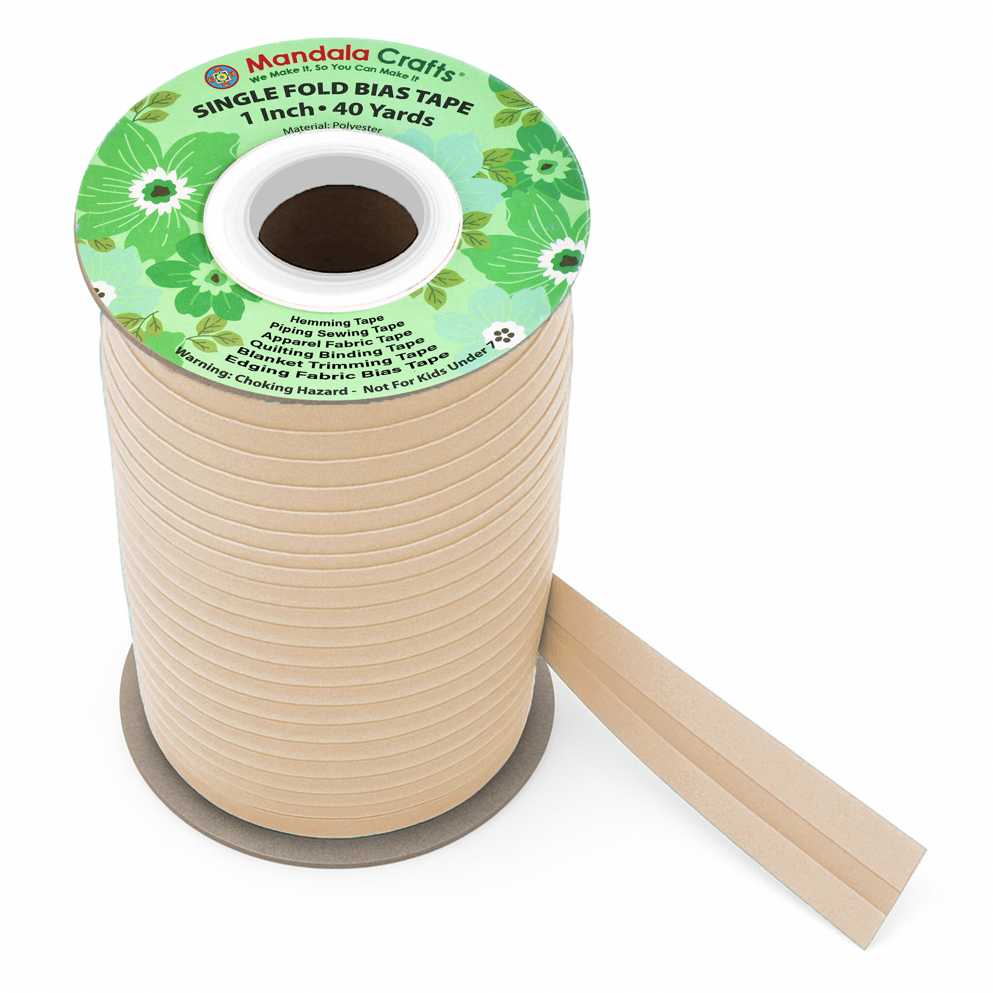 1 Inch Fabric Single Fold Bias Tape for Sewing Piping Hemming - 40 Yds Bias Tape Blanket Quilt Bias Binding Tape - Seam Binding Tape