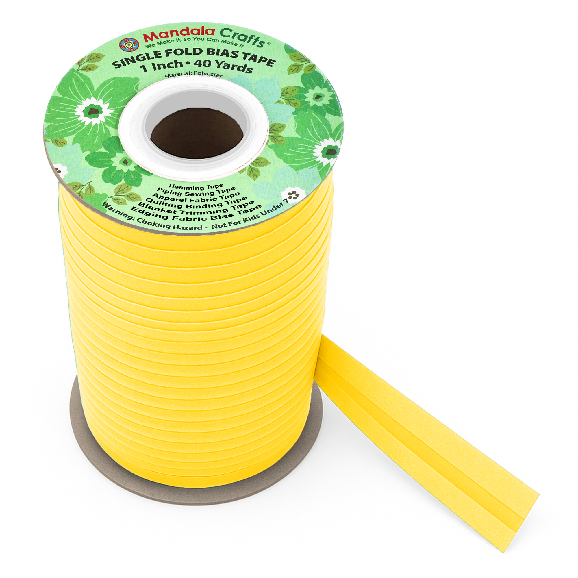 1 Inch Fabric Single Fold Bias Tape for Sewing Piping Hemming - 40 Yds Bias Tape Blanket Quilt Bias Binding Tape - Seam Binding Tape