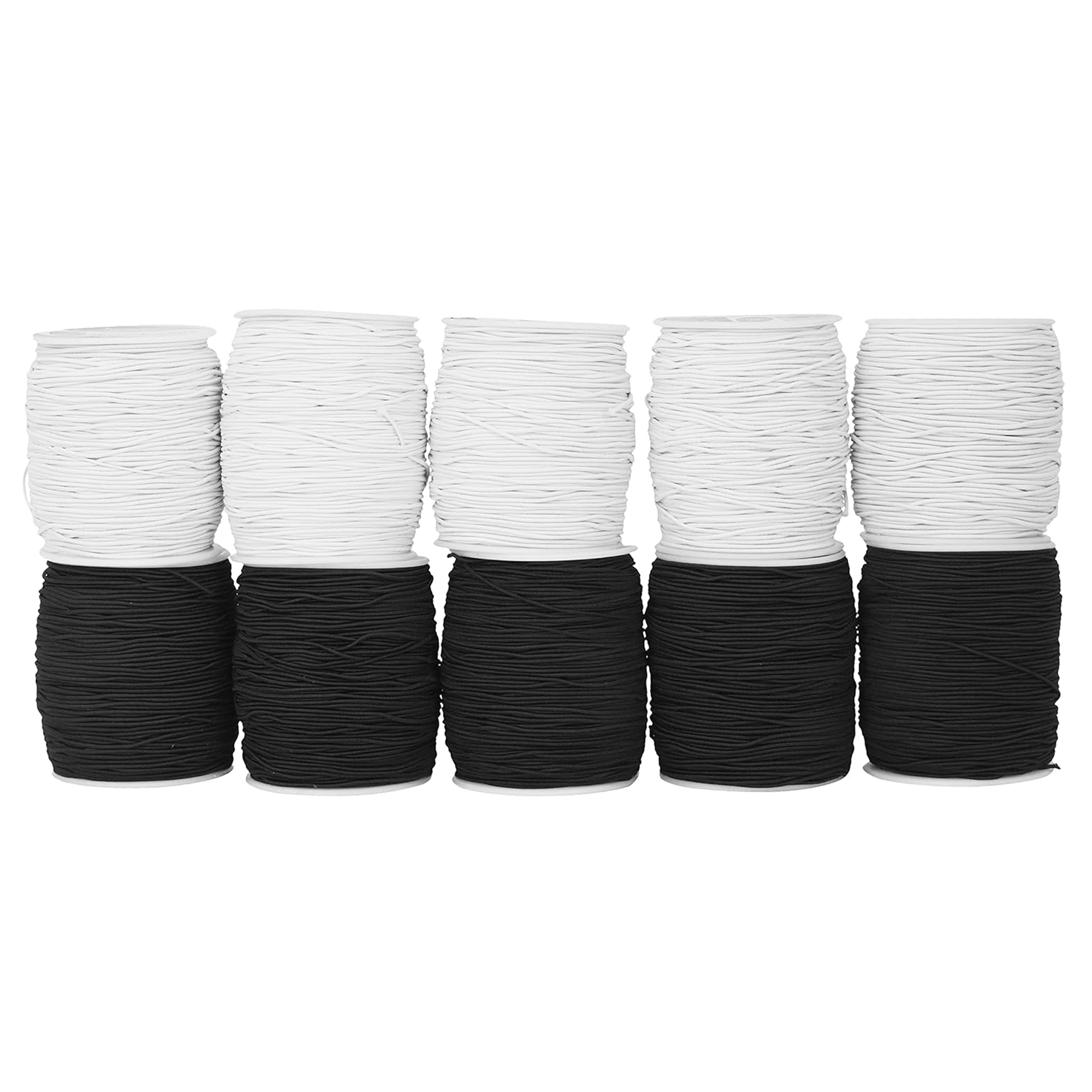 Mandala Crafts 1mm Elastic Cord Stretchy String for Bracelets, Necklaces, Jewelry Making, Beading, Masks; 109 Yards