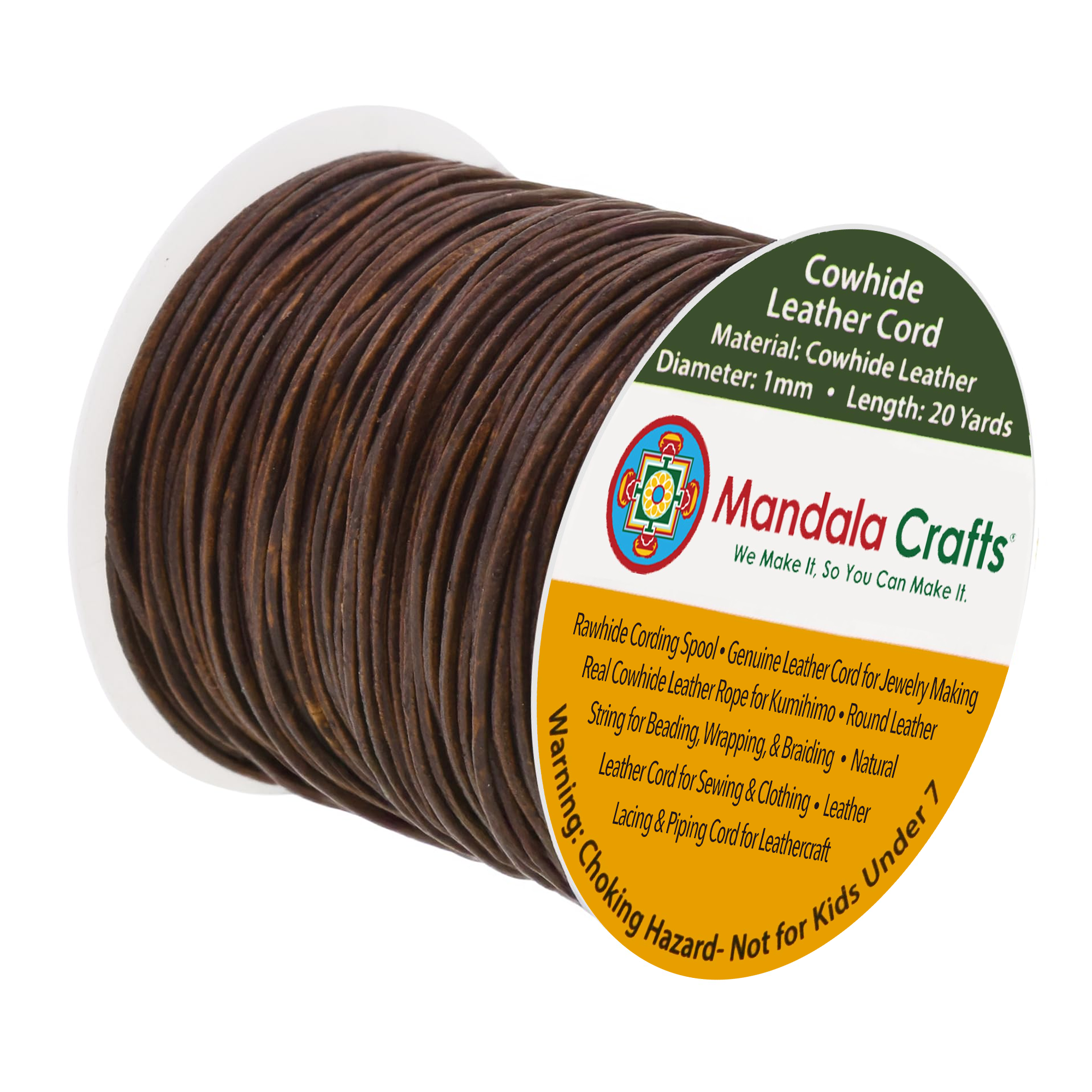 Round Cowhide Genuine Leather String Cord, Natural Rawhide Rope for Jewelry Making, Kumihimo Braiding, Shoelaces