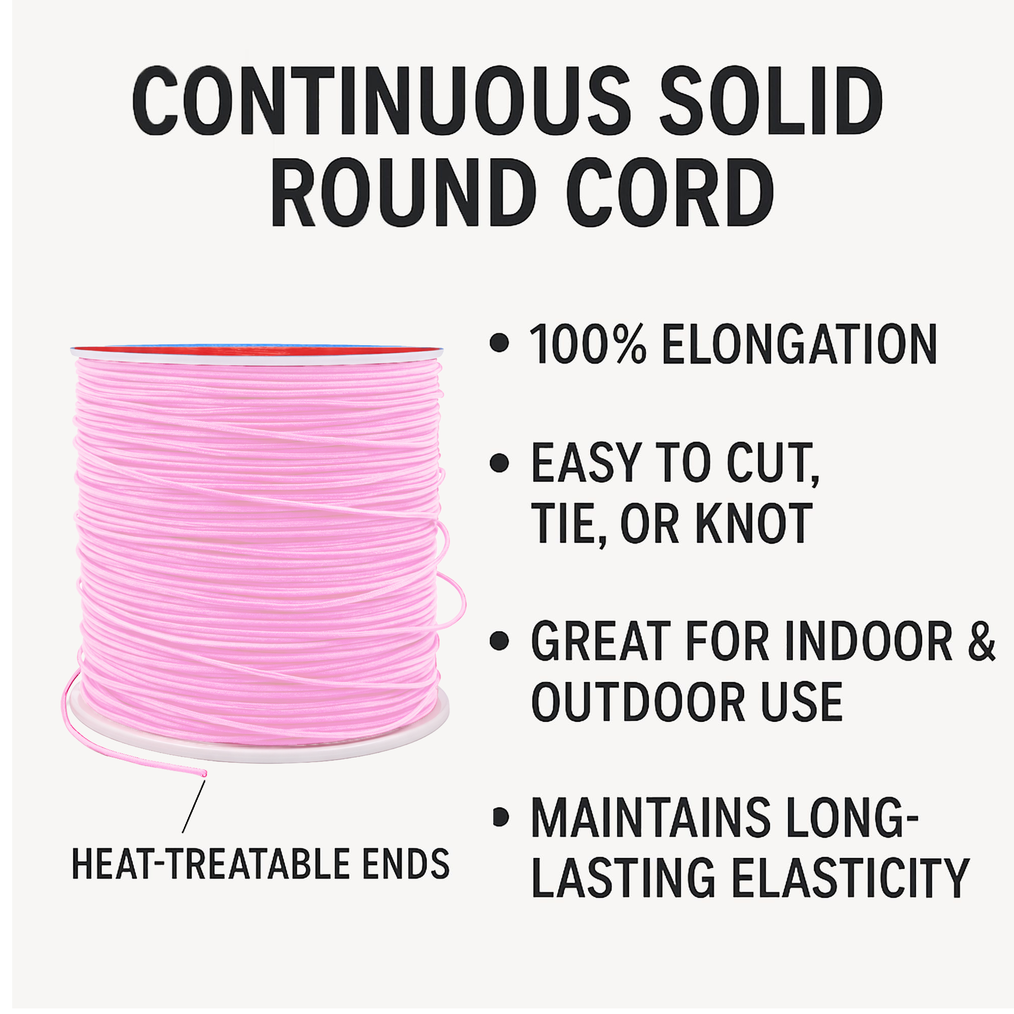 Mandala Crafts 1mm Elastic Cord Stretchy String for Bracelets, Necklaces, Jewelry Making, Beading, Masks; 109 Yards