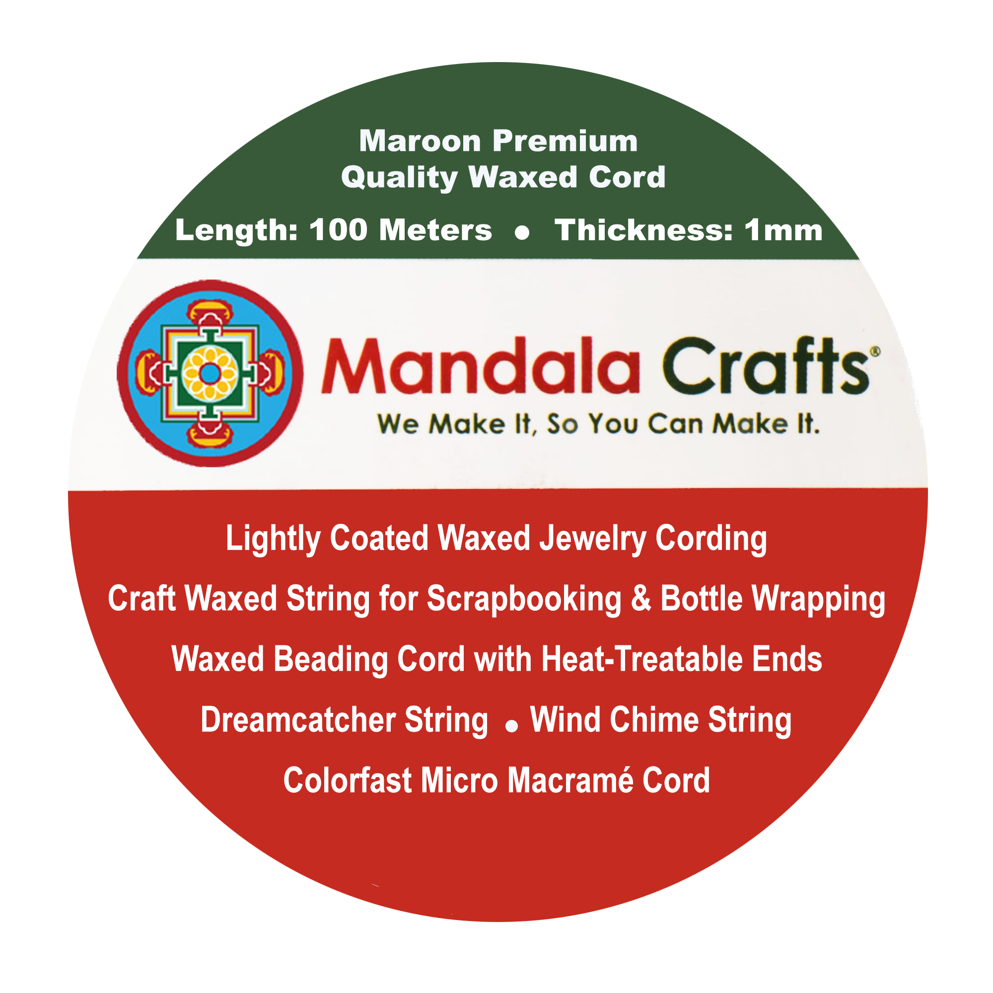1mm 109 Yards Cotton Waxed Cord for Jewelry Making Bracelet Cord Waxed String - Beading String Thread Jewelry Cords for Necklaces String