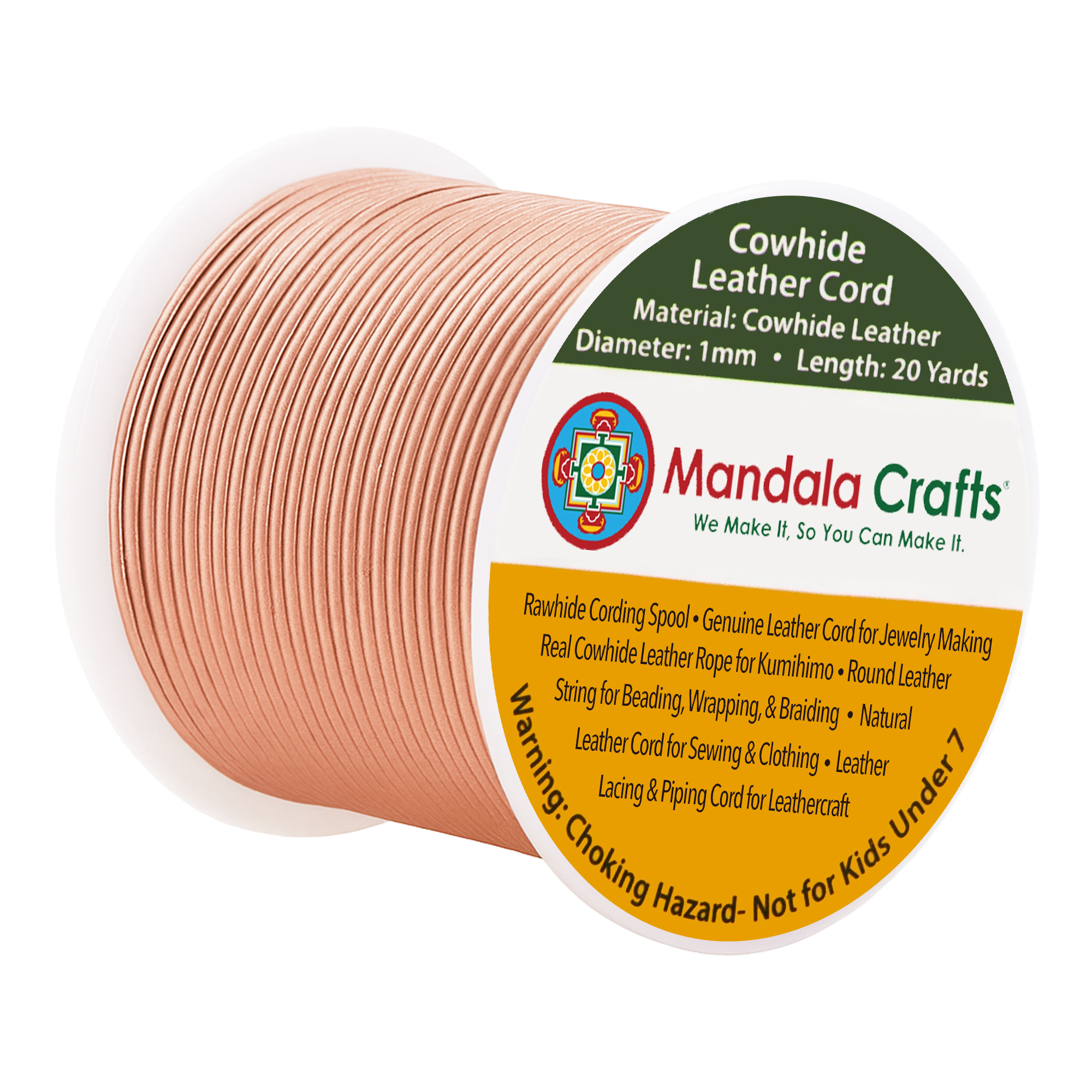 Round Cowhide Genuine Leather String Cord, Natural Rawhide Rope for Jewelry Making, Kumihimo Braiding, Shoelaces