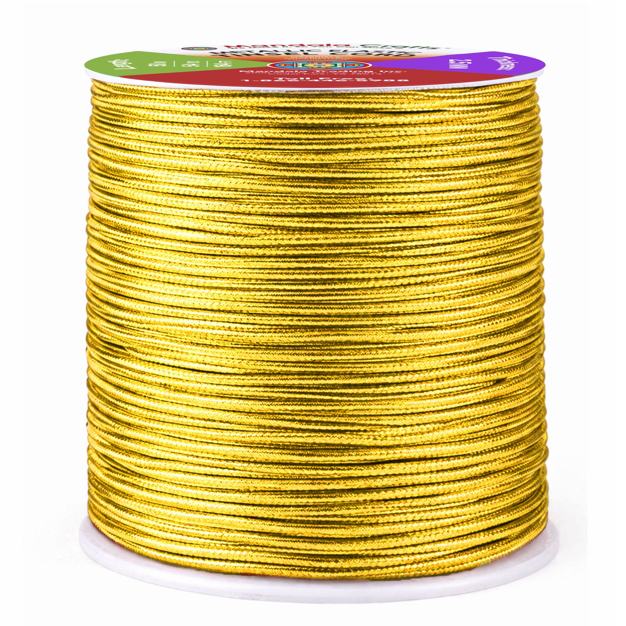 Metallic Cord Tinsel String Rope for Ornament Hanging, Decorating, Gift Wrapping, Crafting