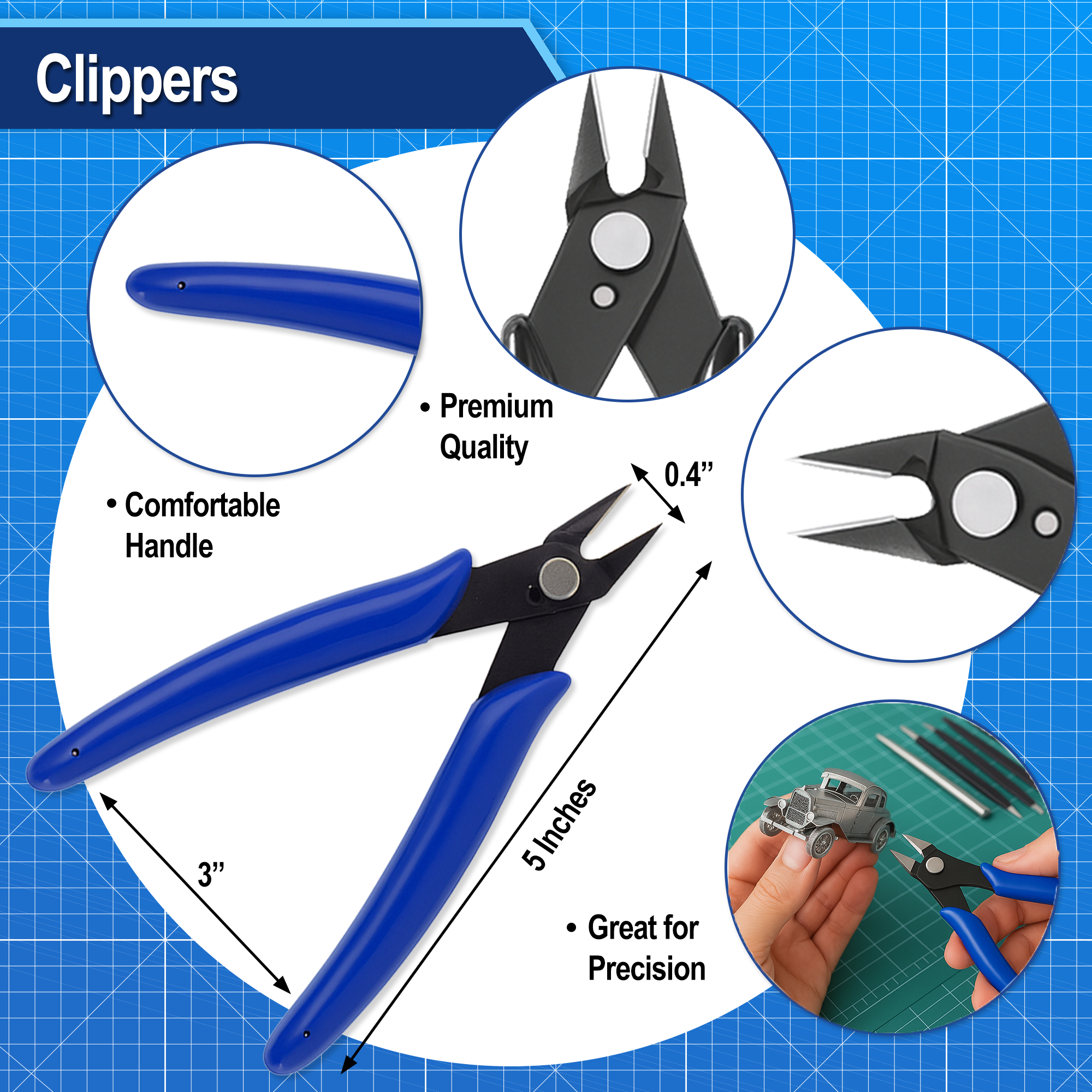23 PC Model Building Hobby Tools Kit for Plastic Miniatures - Pliers, Clipper, Knife, Bending, Winding, Twisting Rod for Plastic, Mecha, Scale Kits, Aircraft, Tanks, Ships, Cars, Metal