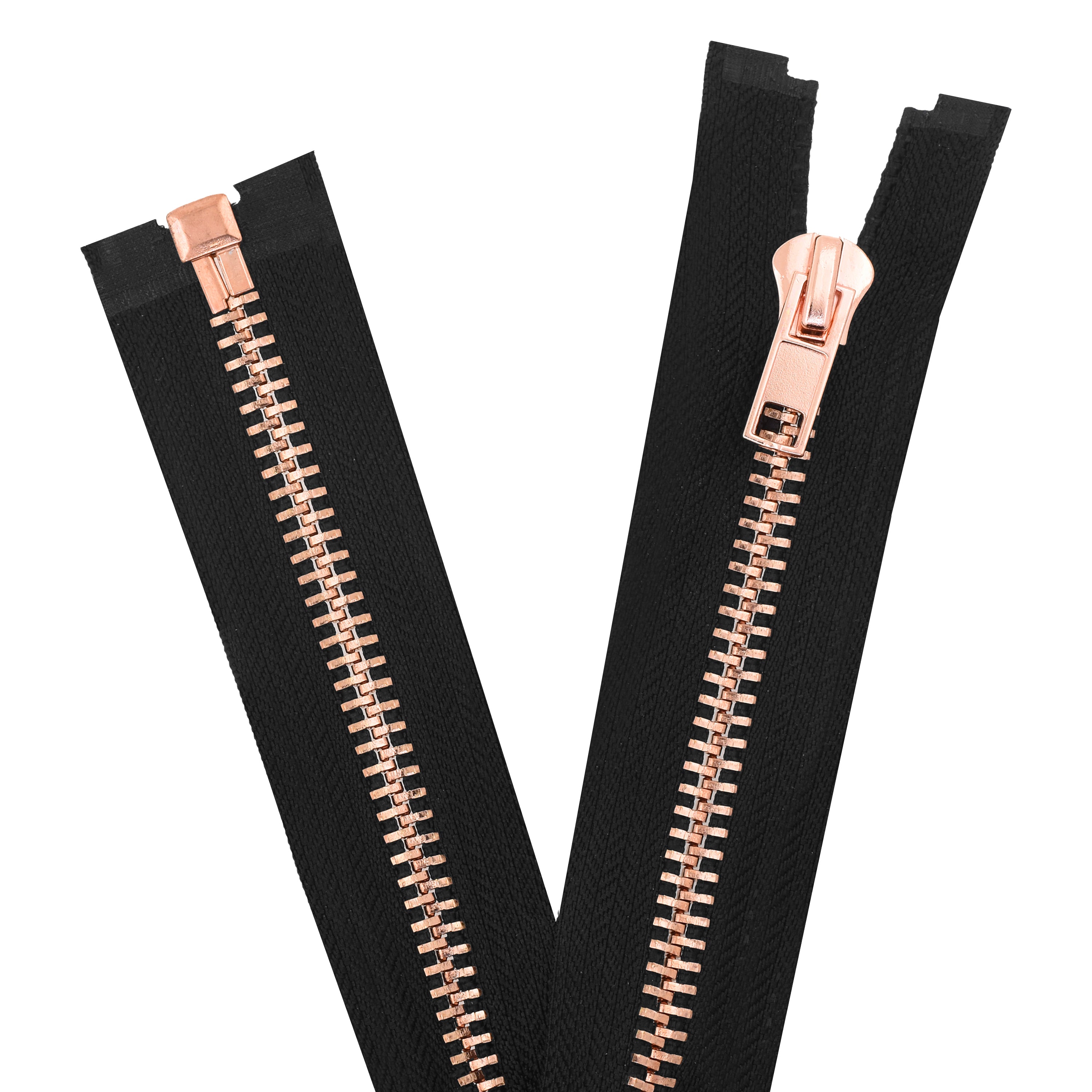 Black Heavy Duty Zipper Metal Zipper #10 Black Separating Zipper for Jackets Sewing Coats Upholstery Clothing