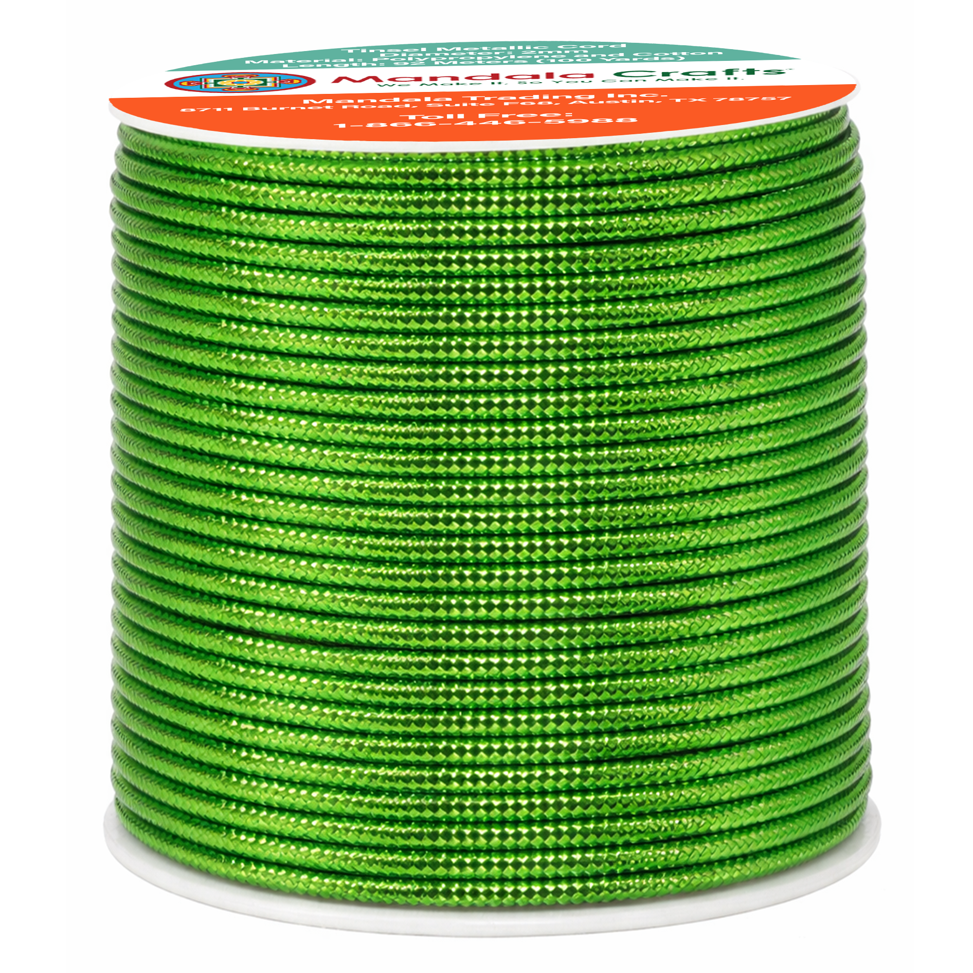 Metallic Cord Tinsel String Rope for Ornament Hanging, Decorating, Gift Wrapping, Crafting