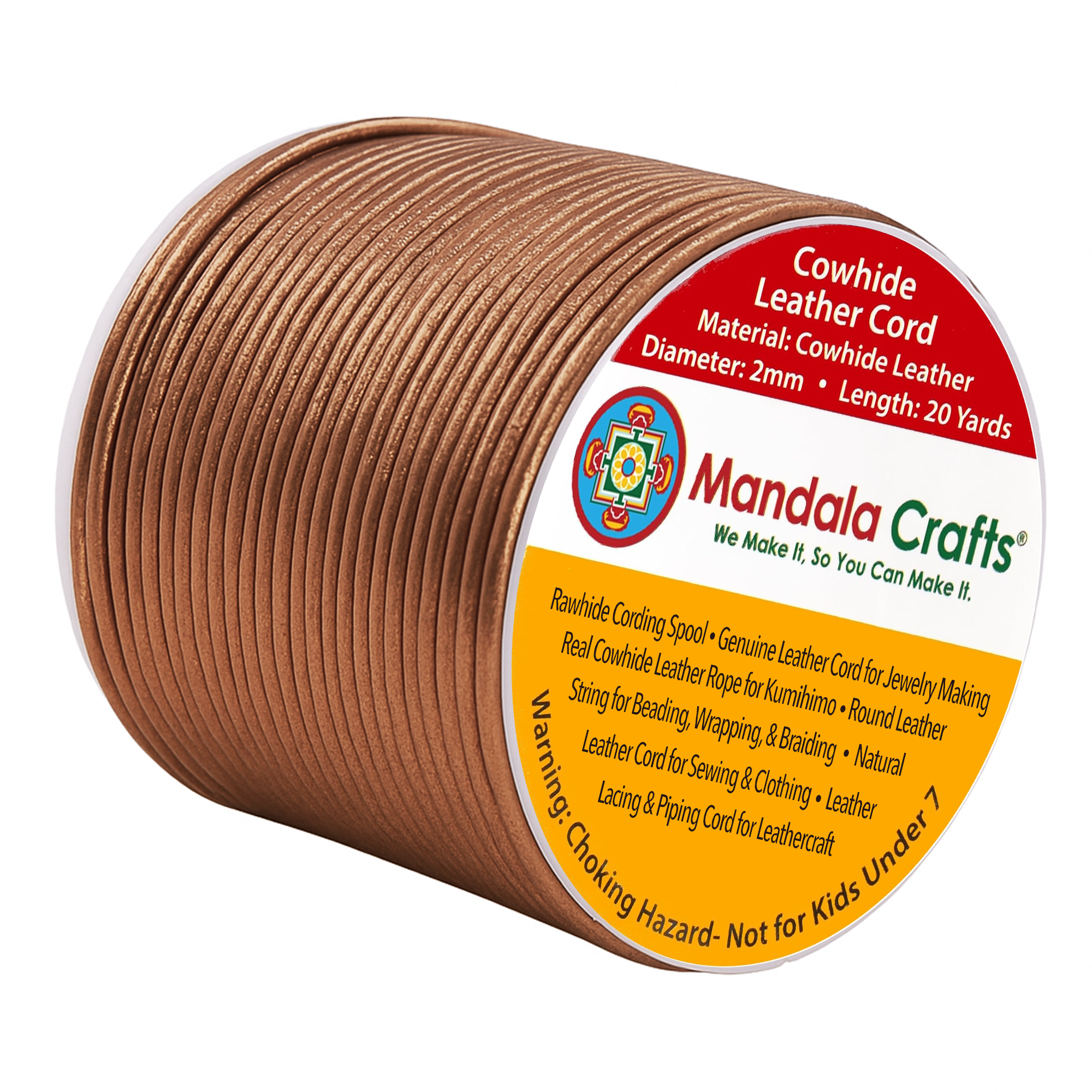 Round Cowhide Genuine Leather String Cord, Natural Rawhide Rope for Jewelry Making, Kumihimo Braiding, Shoelaces