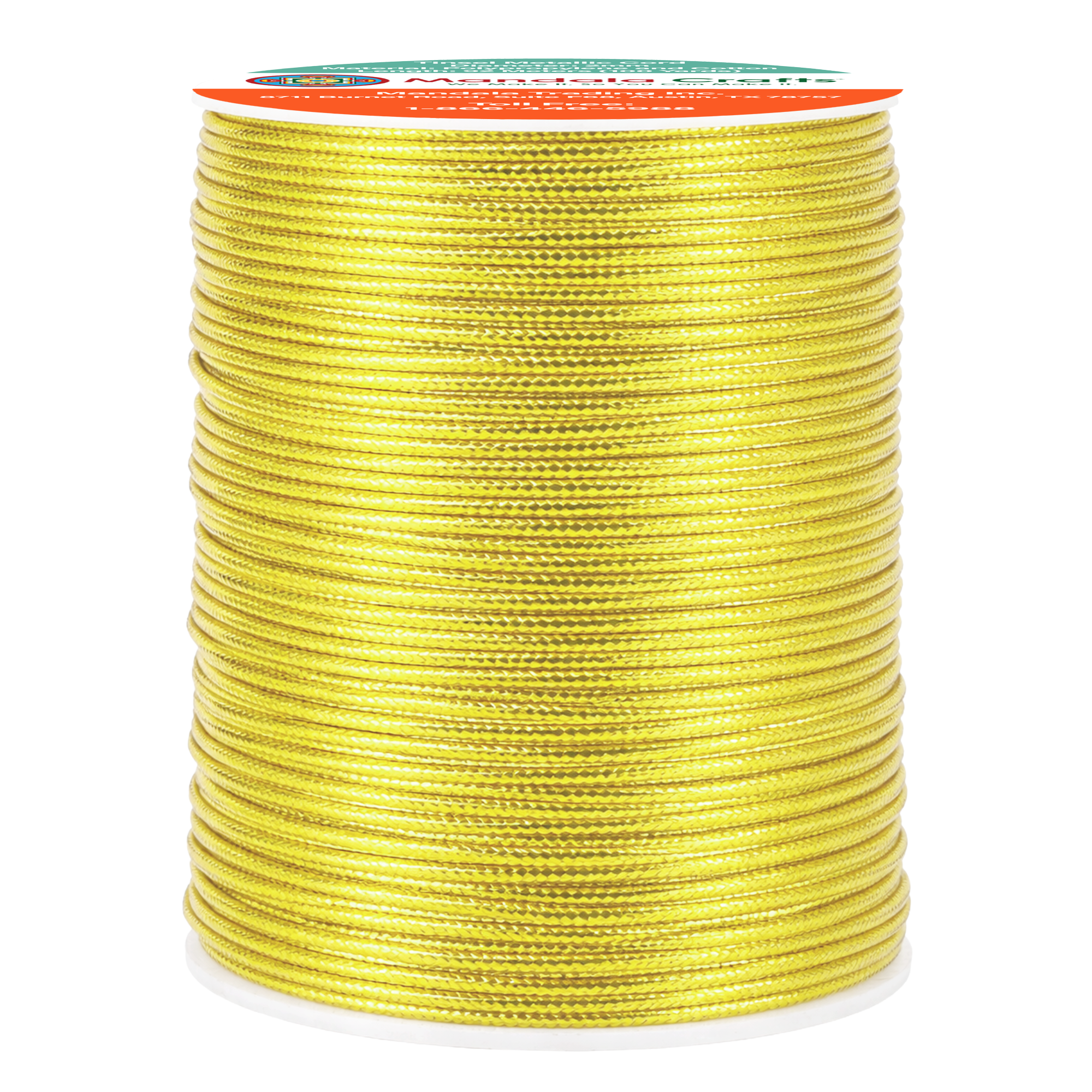 Metallic Cord Tinsel String Rope for Ornament Hanging, Decorating, Gift Wrapping, Crafting