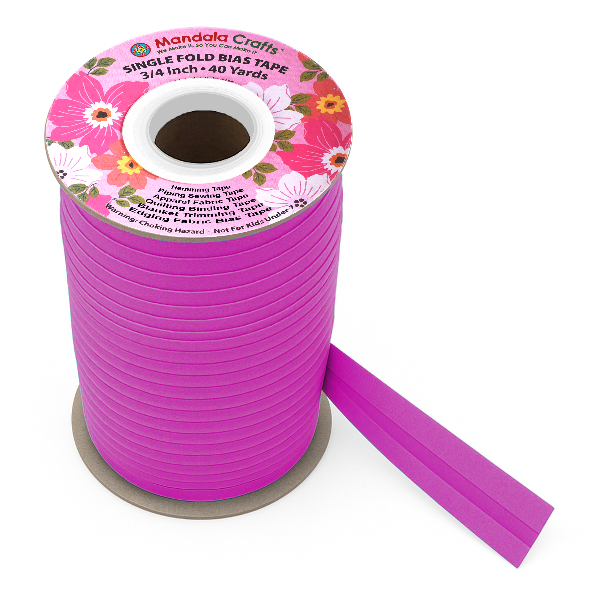 3/4 Inch Fabric Single Fold Bias Tape for Sewing Piping Hemming - 40 Yds Bias Tape Blanket Quilt Bias Binding Tape - Seam Binding Tape