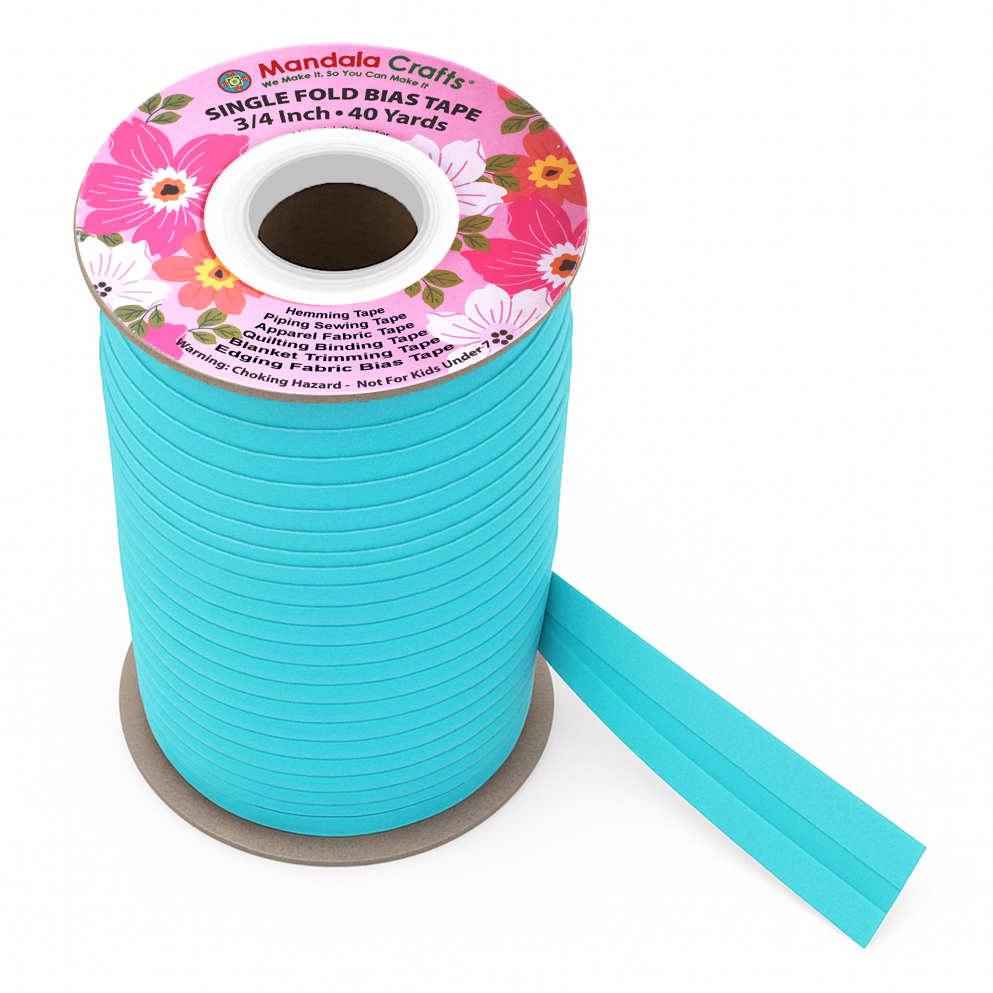 3/4 Inch Fabric Single Fold Bias Tape for Sewing Piping Hemming - 40 Yds Bias Tape Blanket Quilt Bias Binding Tape - Seam Binding Tape