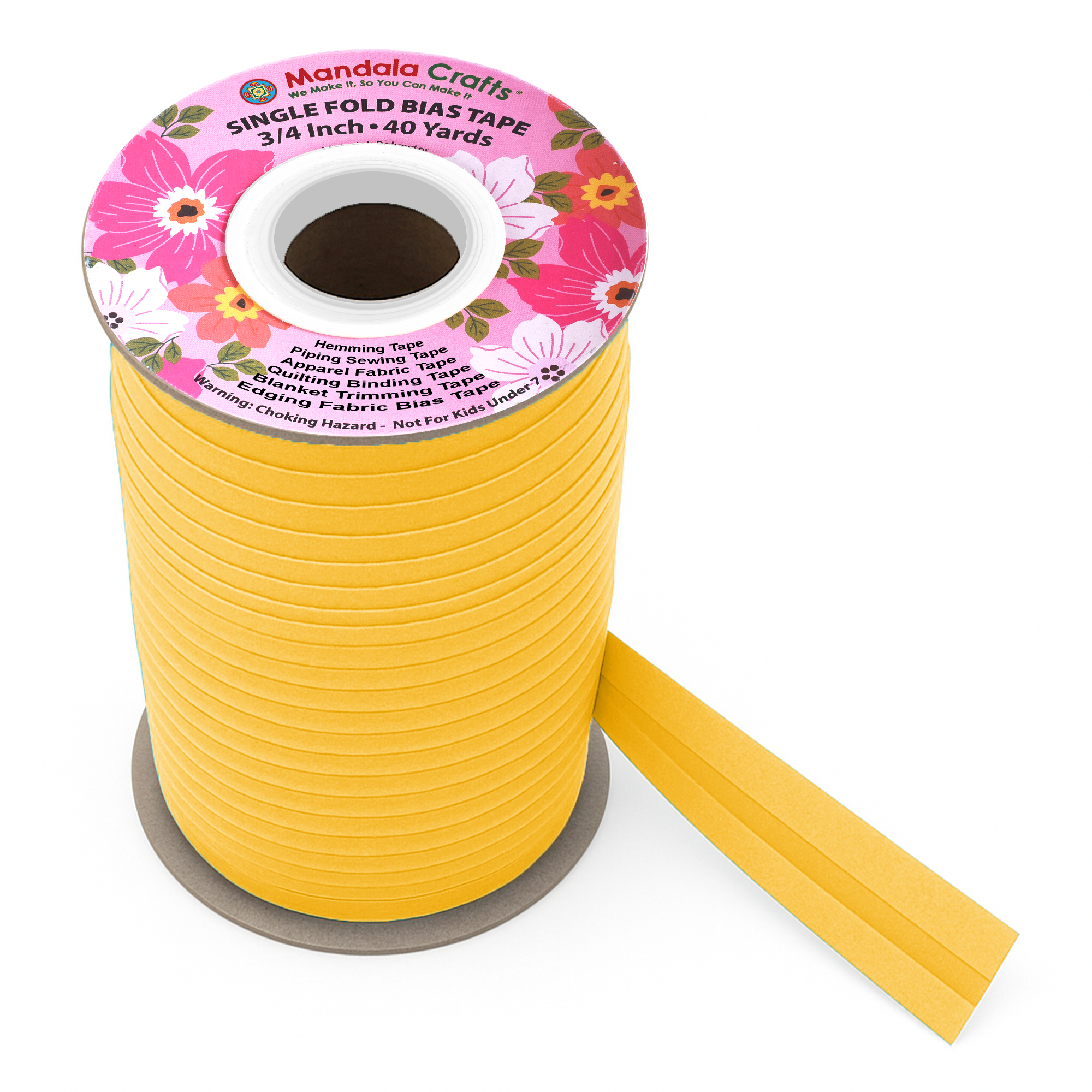 3/4 Inch Fabric Single Fold Bias Tape for Sewing Piping Hemming - 40 Yds Bias Tape Blanket Quilt Bias Binding Tape - Seam Binding Tape