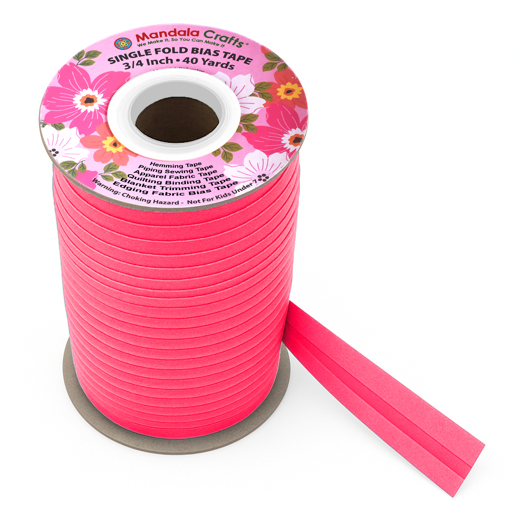 3/4 Inch Fabric Single Fold Bias Tape for Sewing Piping Hemming - 40 Yds Bias Tape Blanket Quilt Bias Binding Tape - Seam Binding Tape