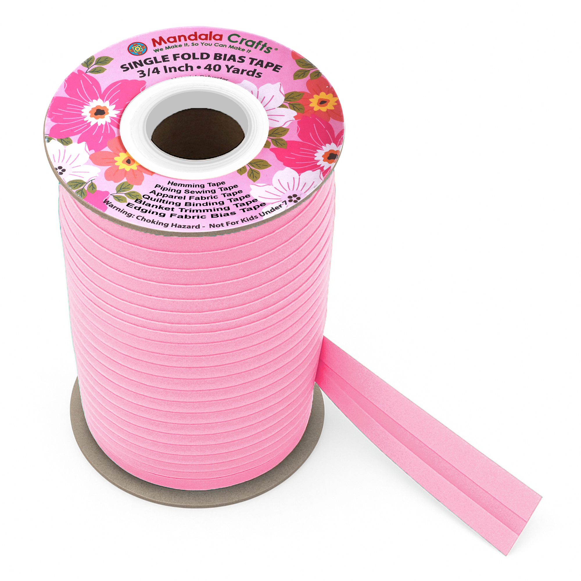 3/4 Inch Fabric Single Fold Bias Tape for Sewing Piping Hemming - 40 Yds Bias Tape Blanket Quilt Bias Binding Tape - Seam Binding Tape