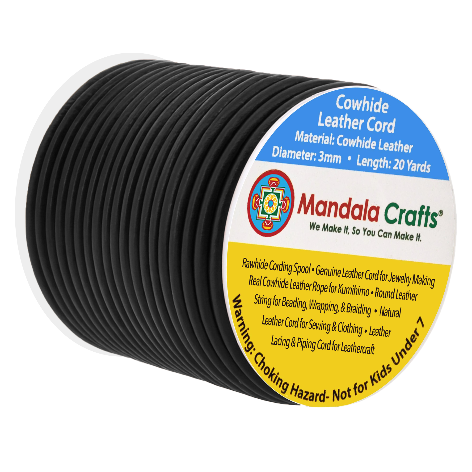 Round Cowhide Genuine Leather String Cord, Natural Rawhide Rope for Jewelry Making, Kumihimo Braiding, Shoelaces