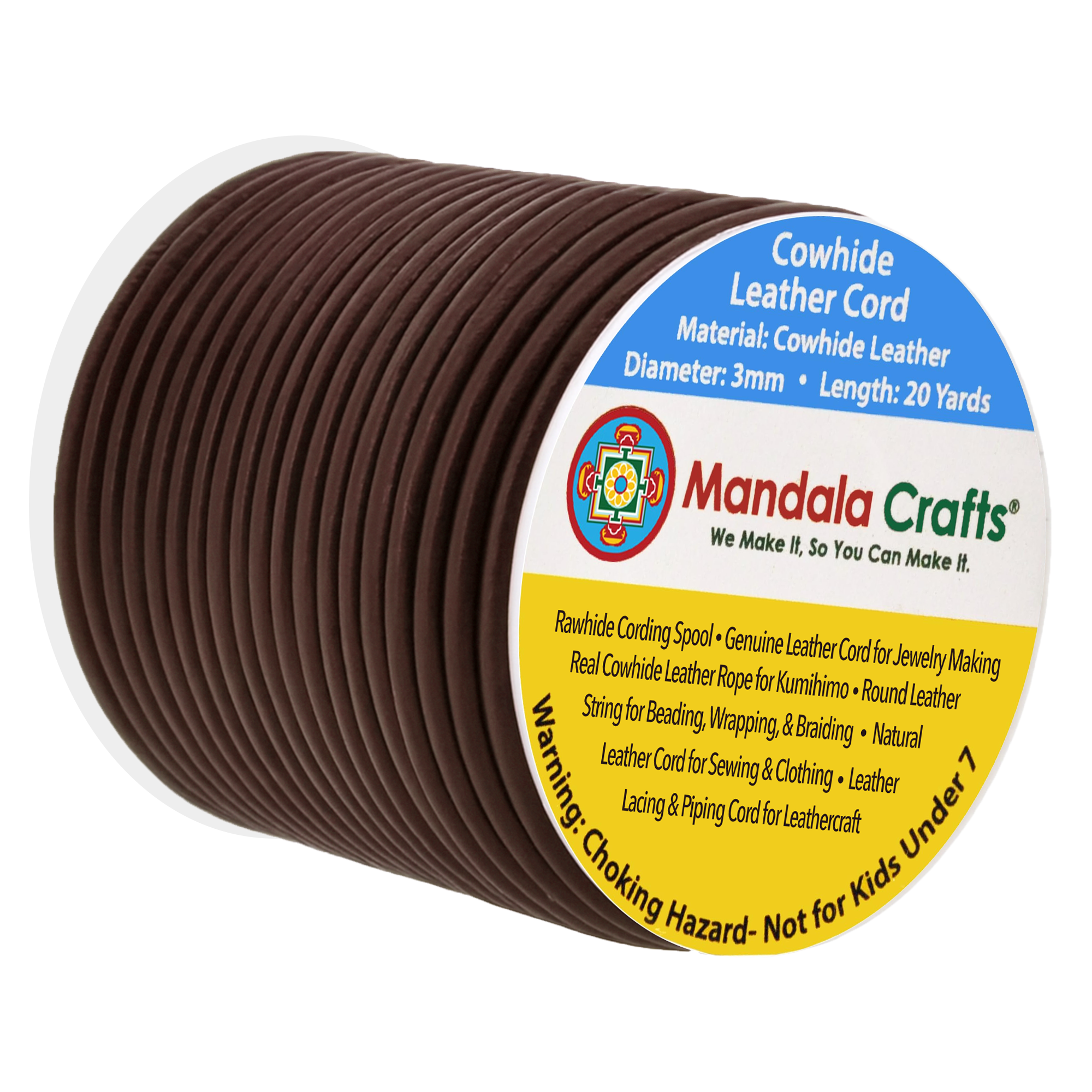 Round Cowhide Genuine Leather String Cord, Natural Rawhide Rope for Jewelry Making, Kumihimo Braiding, Shoelaces