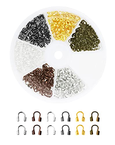 Mandala Crafts Wire Guards for Jewelry Making Thread Protector Jewelry Finding - Thread Protector Loop Wire Protectors for Jewelry Making Assorted Colors 540 PCs