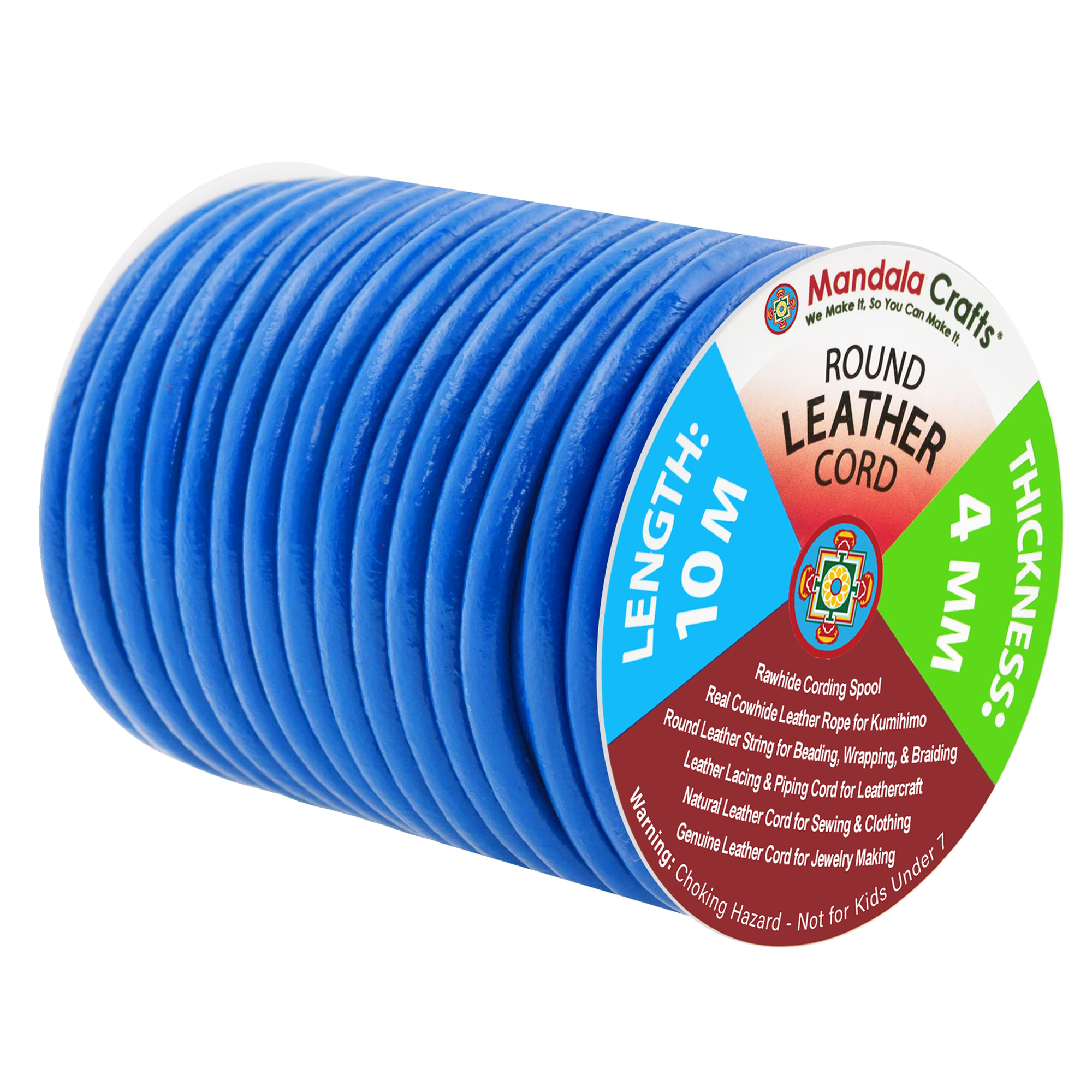 Round Cowhide Genuine Leather String Cord, Natural Rawhide Rope for Jewelry Making, Kumihimo Braiding, Shoelaces