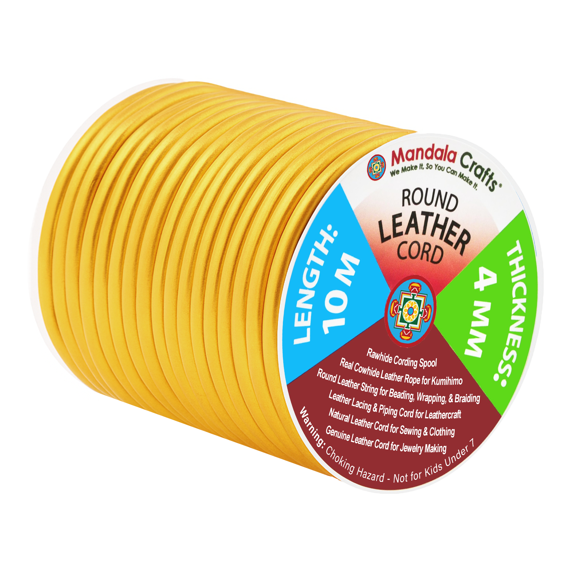 Round Cowhide Genuine Leather String Cord, Natural Rawhide Rope for Jewelry Making, Kumihimo Braiding, Shoelaces