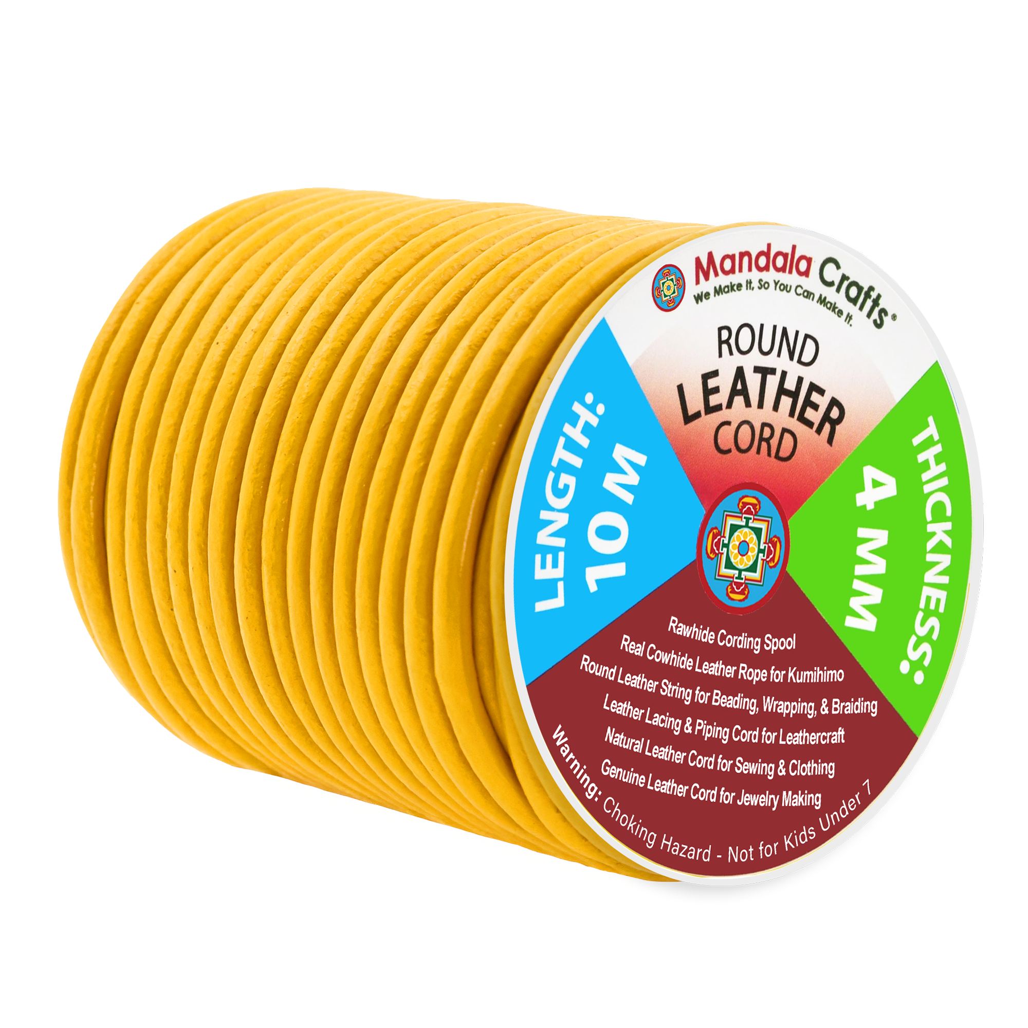 Round Cowhide Genuine Leather String Cord, Natural Rawhide Rope for Jewelry Making, Kumihimo Braiding, Shoelaces