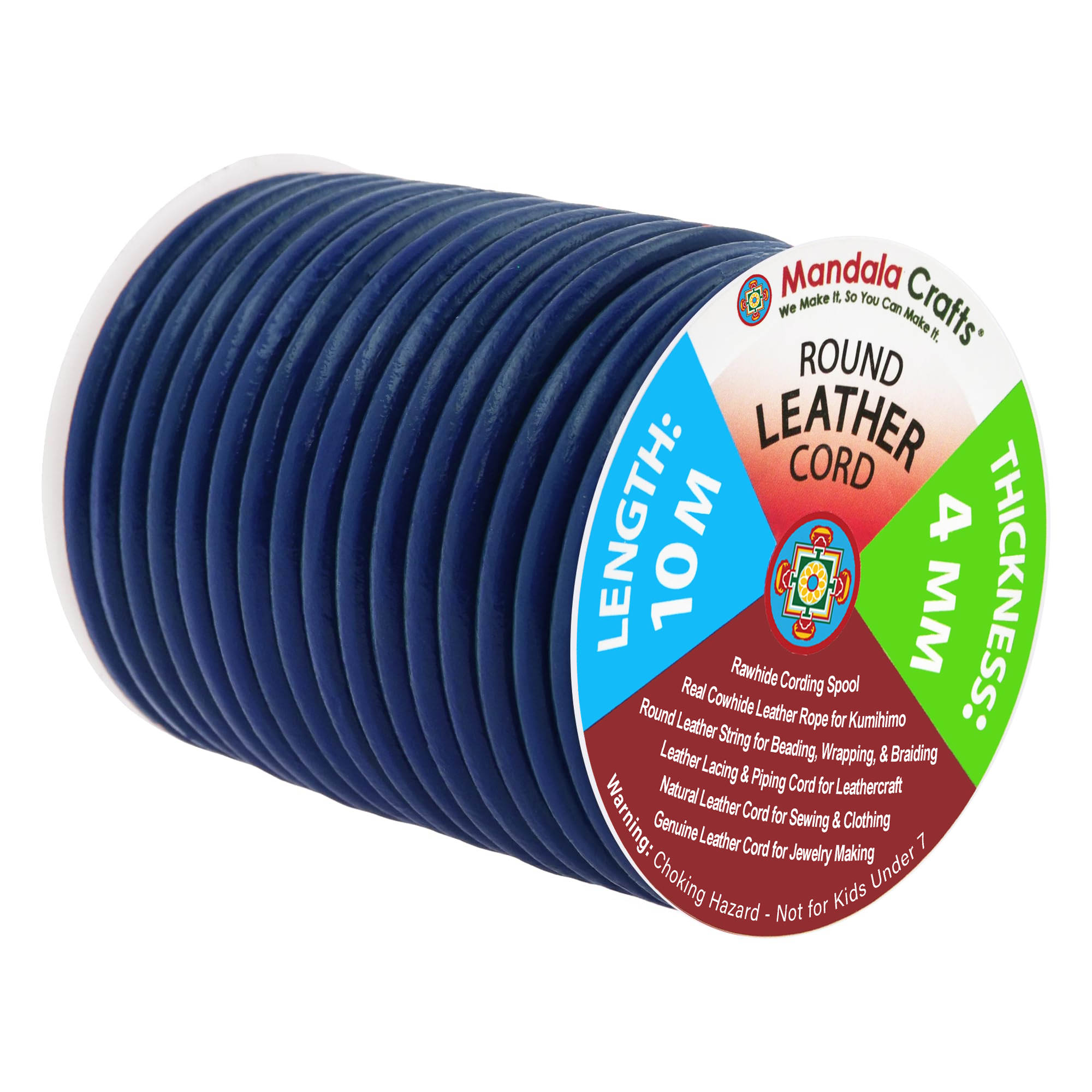 Round Cowhide Genuine Leather String Cord, Natural Rawhide Rope for Jewelry Making, Kumihimo Braiding, Shoelaces