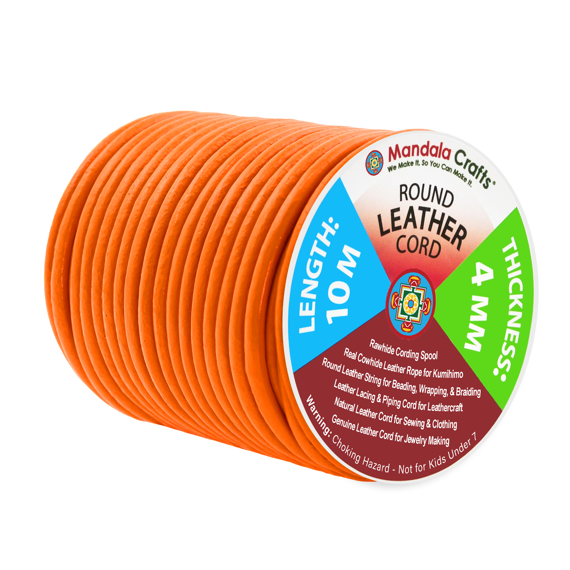 Round Cowhide Genuine Leather String Cord, Natural Rawhide Rope for Jewelry Making, Kumihimo Braiding, Shoelaces