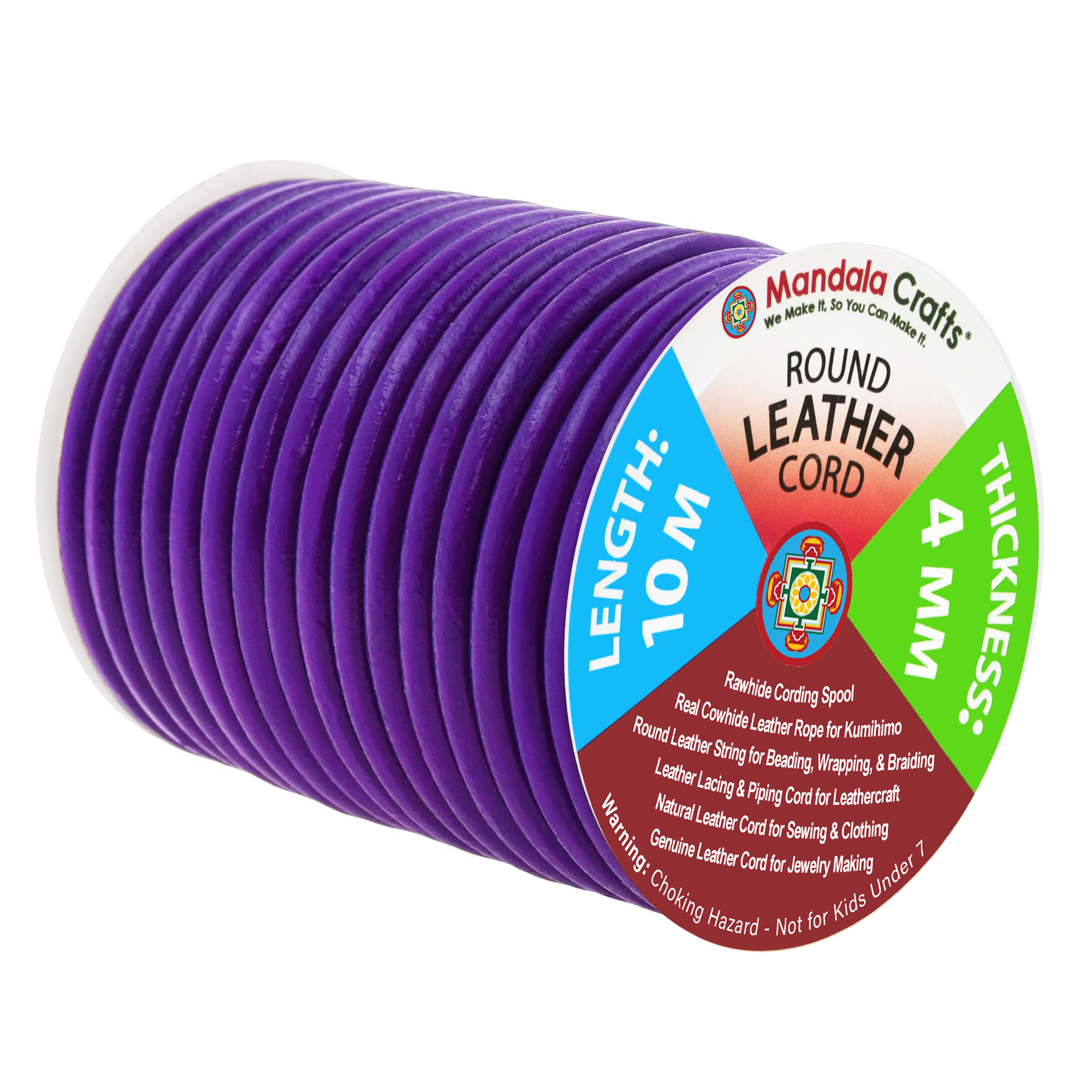 Round Cowhide Genuine Leather String Cord, Natural Rawhide Rope for Jewelry Making, Kumihimo Braiding, Shoelaces