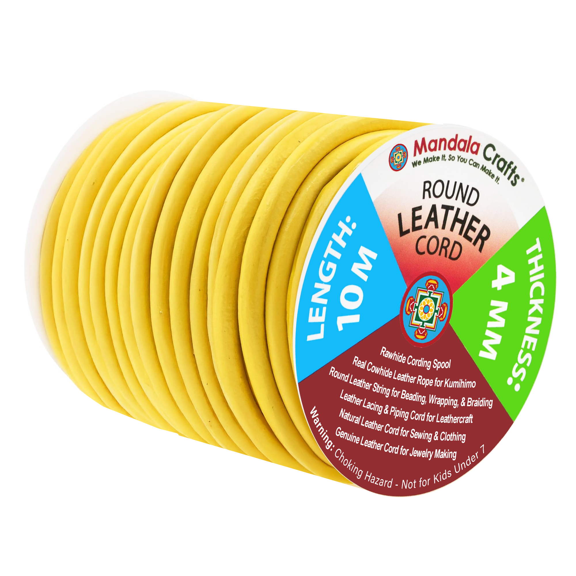 Round Cowhide Genuine Leather String Cord, Natural Rawhide Rope for Jewelry Making, Kumihimo Braiding, Shoelaces