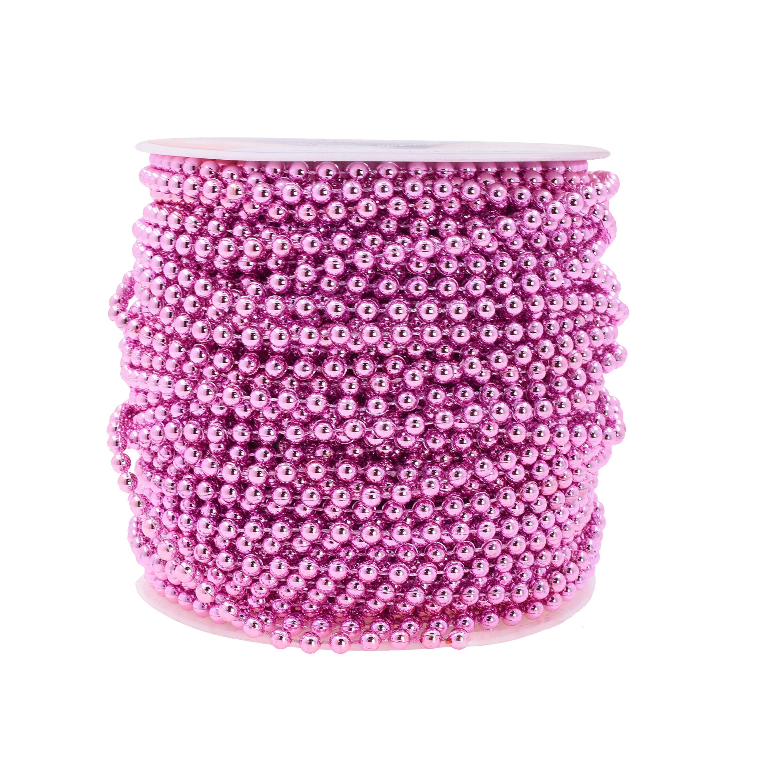 Mandala Crafts Faux Pearl Beads Garland Pearl Bead Roll String Strand for Wedding, Decorating, Trees, Crafts