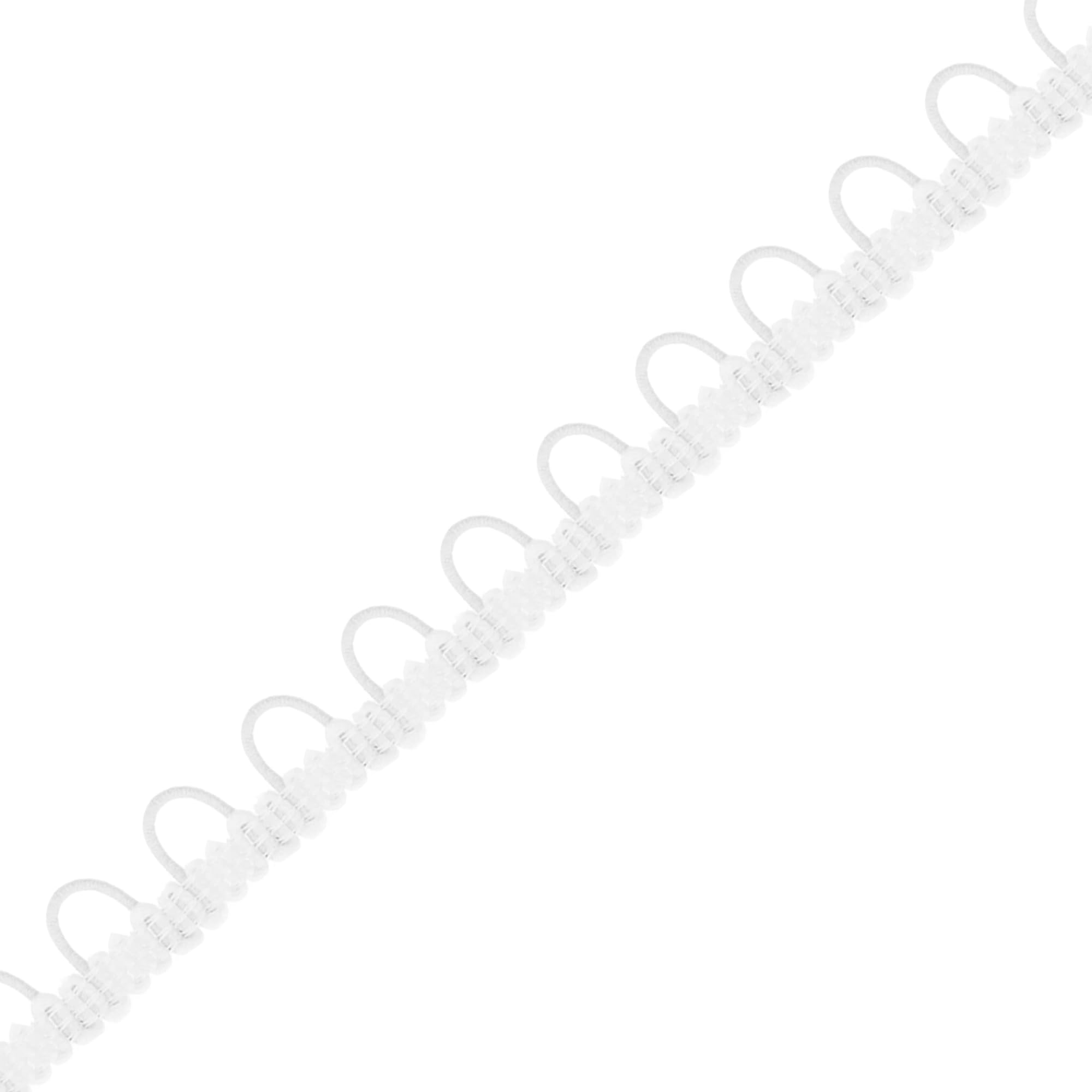 Mandala Crafts Braid Trim with Elastic Button Loops - Button Elastic Loop for Sewing - Button Loop Tape Button Trim Lace for Bridal Wedding Dress Costume