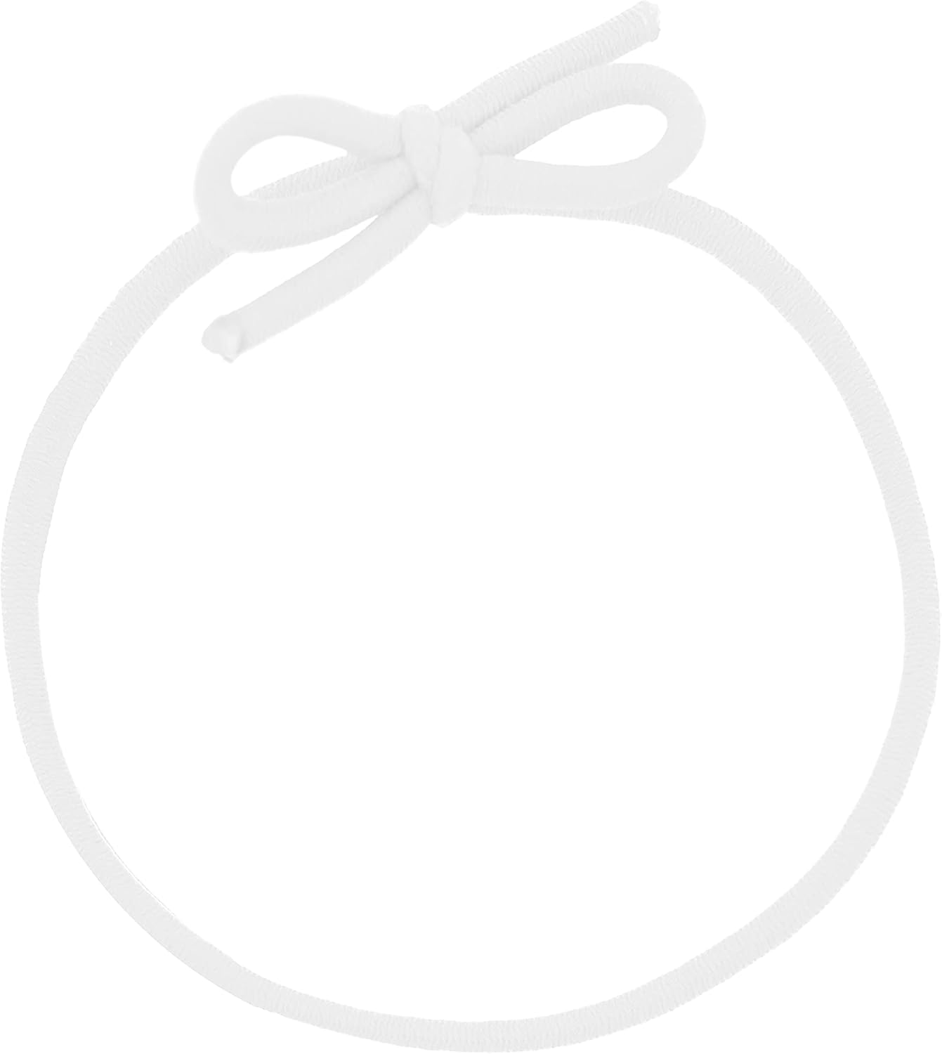 Mandala Crafts Stretch Loops with Pre-Tied Bows from Elastic Ribbon String for Gifts, Boxes, Tags Pack of 100