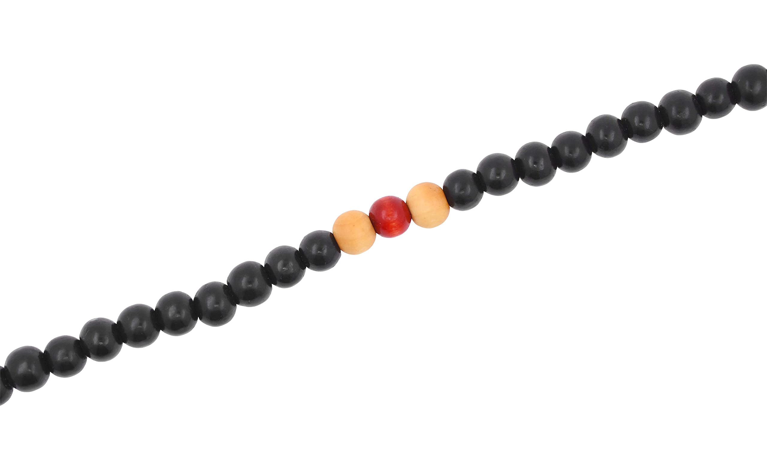 Mandala Crafts Natural Wood Mala Beads Necklace – Black Wood Japa Mala Beads 108 Necklace – 108 Mala Beads Bracelet Mala Prayer Beads Necklace for Men Women Mala Meditation Beads