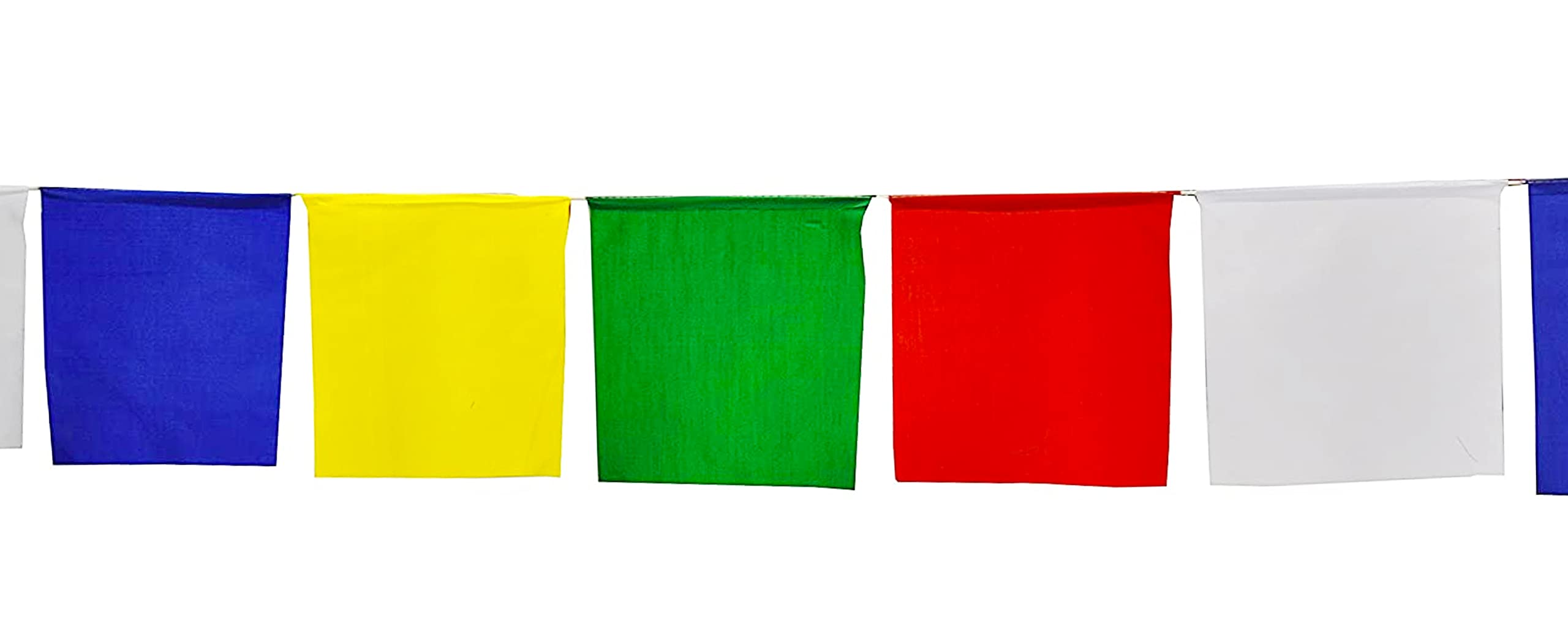 Mudra Crafts Sitatapatra Tibetan Prayer Flags Make Your Own Printing Block DIY Prayer Flags Making Kit with Blank Prayer Flags - Large 7 Inches Nepalese Prayer Flags DIY Kit