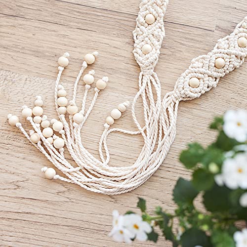 Mandala Crafts Round Wooden Beads for Crafts - Natural Wood Beads for Crafts with Holes - Unfinished Wood Beads for Jewelry Making Macrame