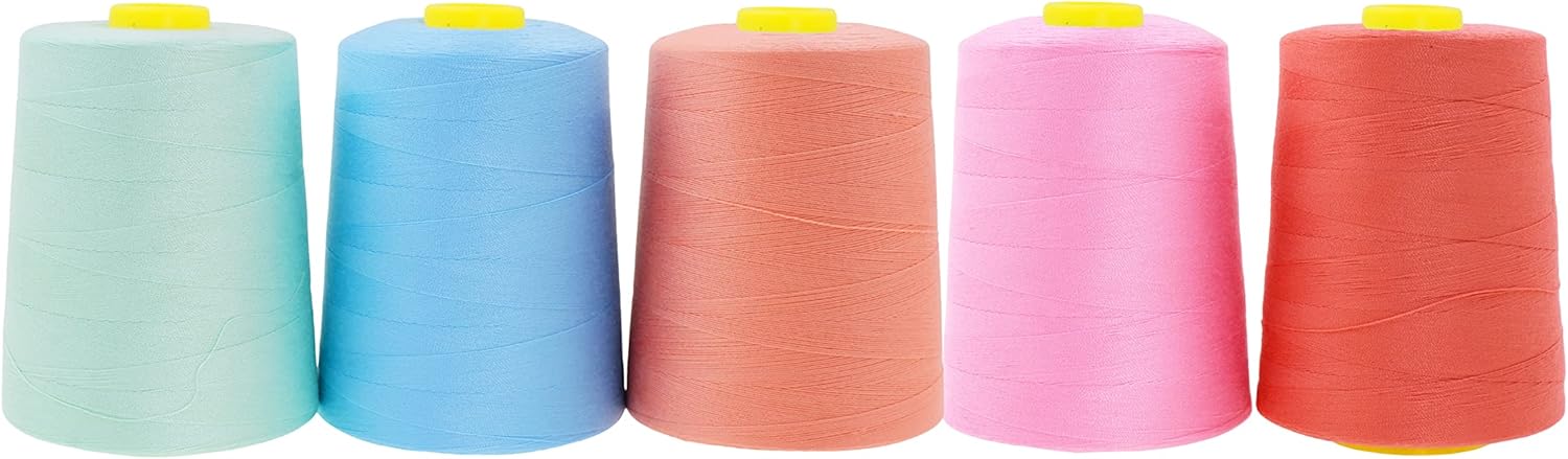 All Purpose Sewing Thread from Polyester for Serger, Overlock, Quilting, Sewing Machine