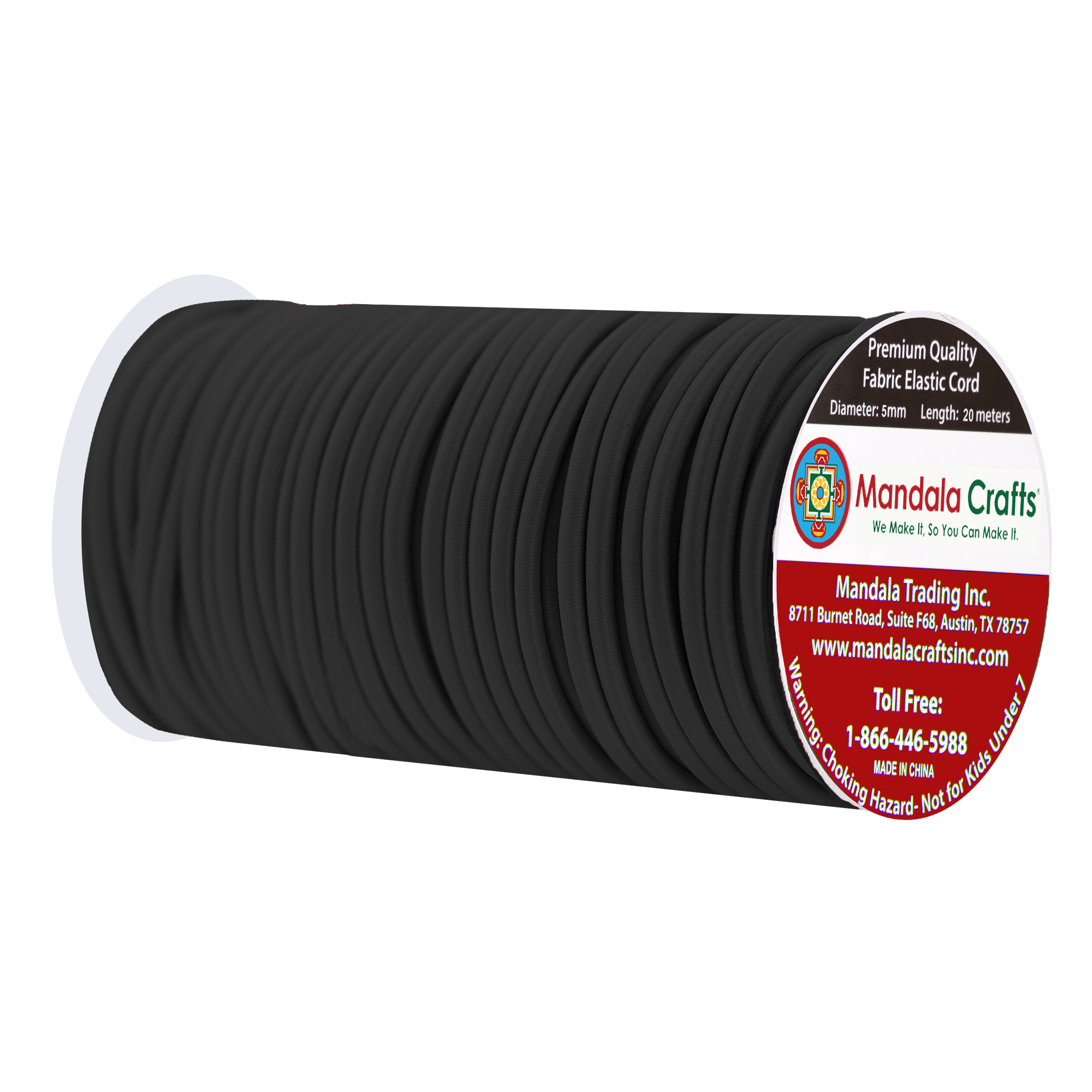 Mandala Crafts Tent Pole Shock Cord - Thick Elastic Cord - DIY Round Stretchy Cord Rope - Heavy Duty Kayak Bungee Cord Stretch String