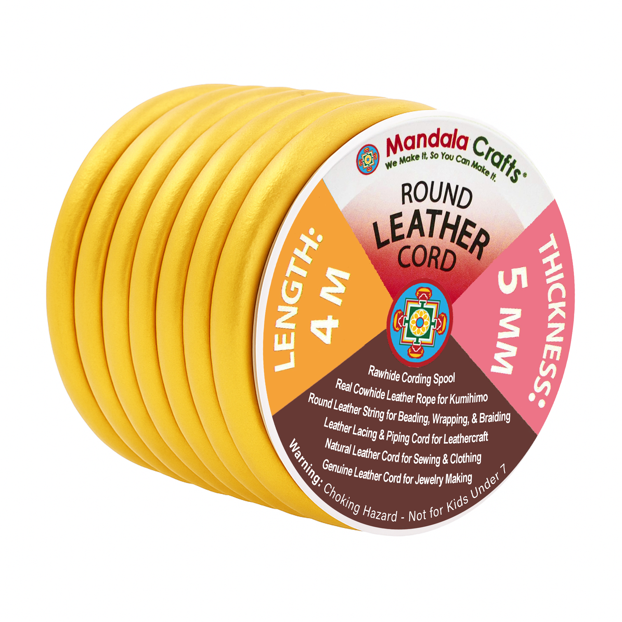 Round Cowhide Genuine Leather String Cord, Natural Rawhide Rope for Jewelry Making, Kumihimo Braiding, Shoelaces