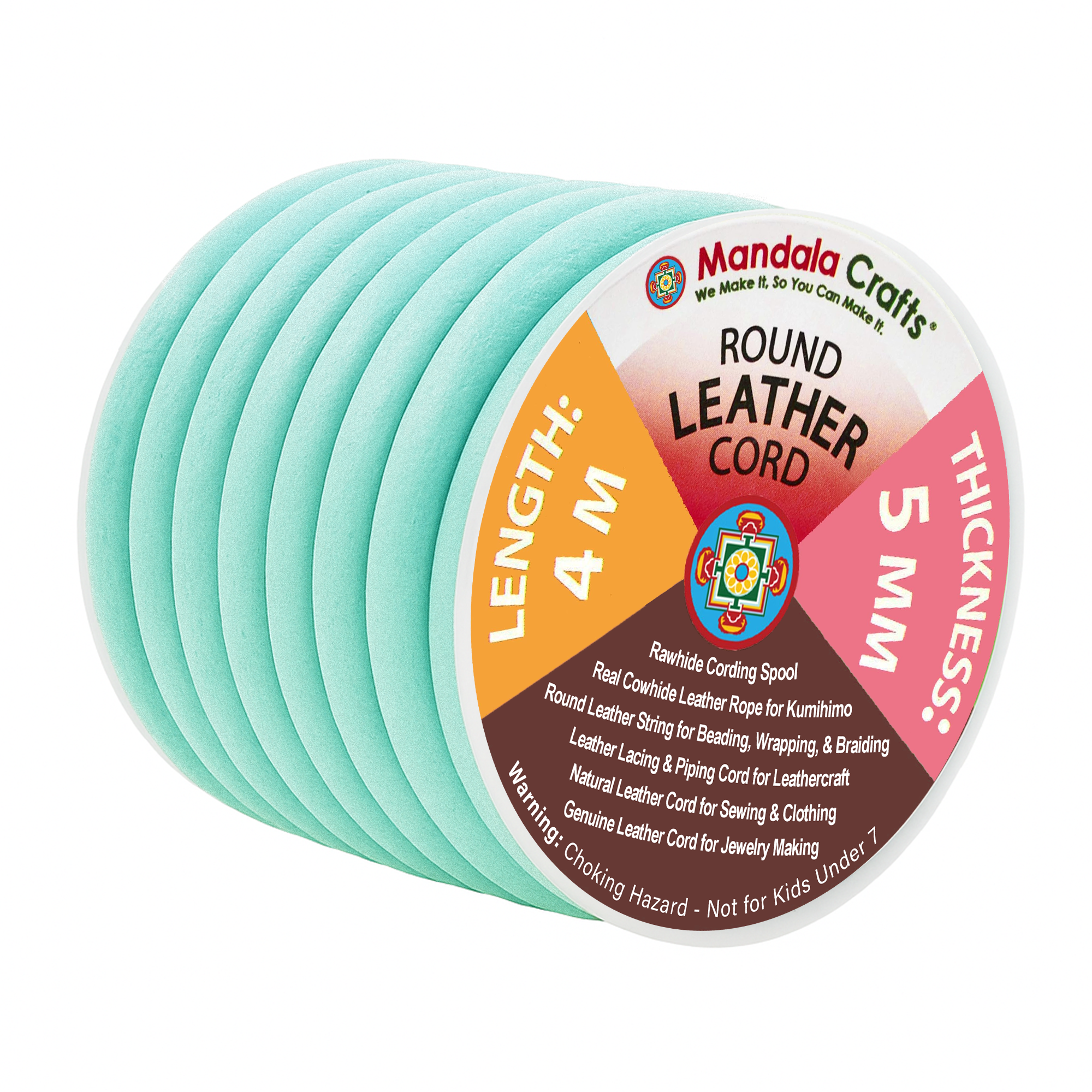 Round Cowhide Genuine Leather String Cord, Natural Rawhide Rope for Jewelry Making, Kumihimo Braiding, Shoelaces