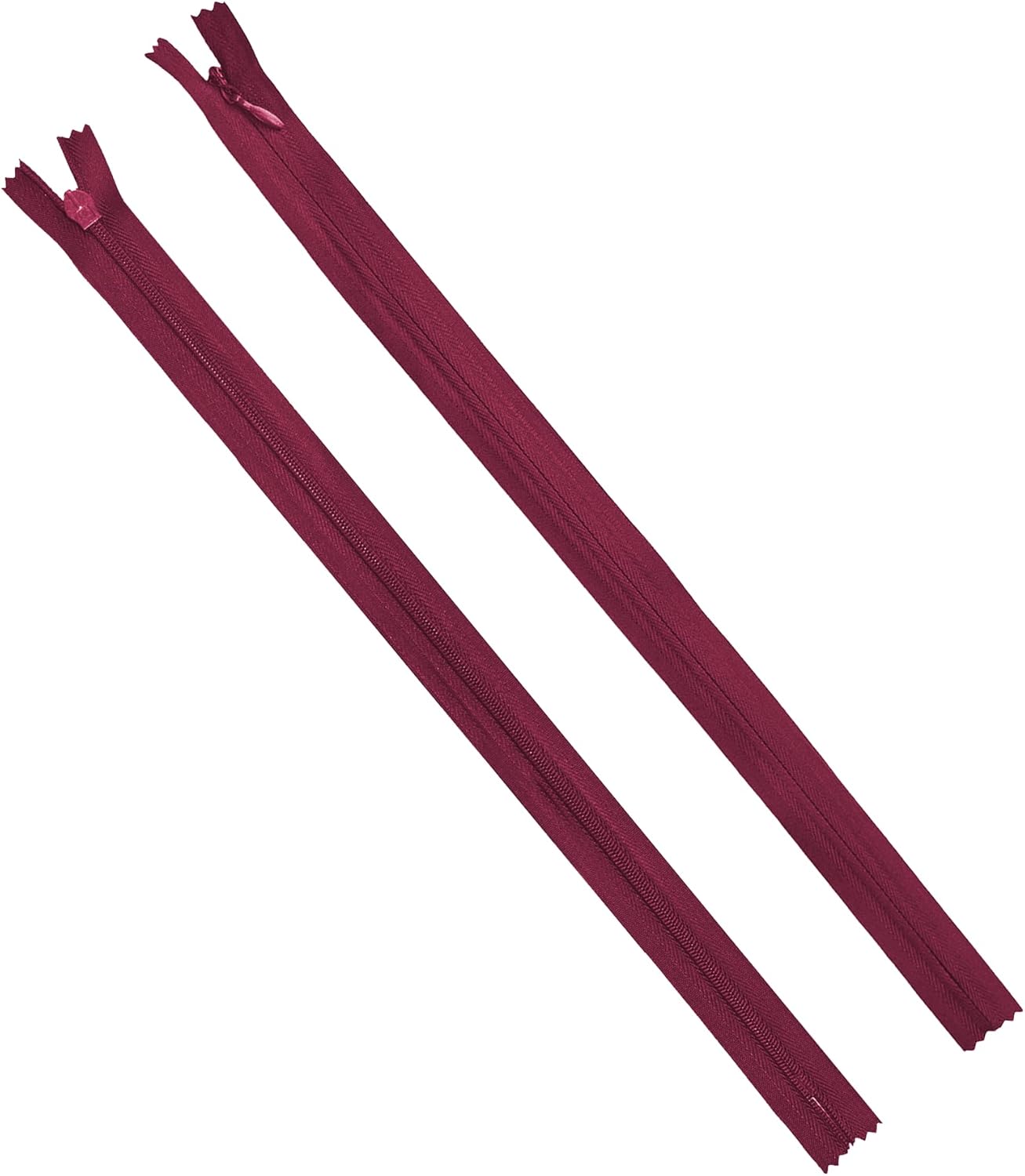 Maroon Hidden Zippers - Maroon Invisible Zippers - Zippers for Sewing Crafts - #3 Sewing Zippers Bulk Maroon Zipper Supplies