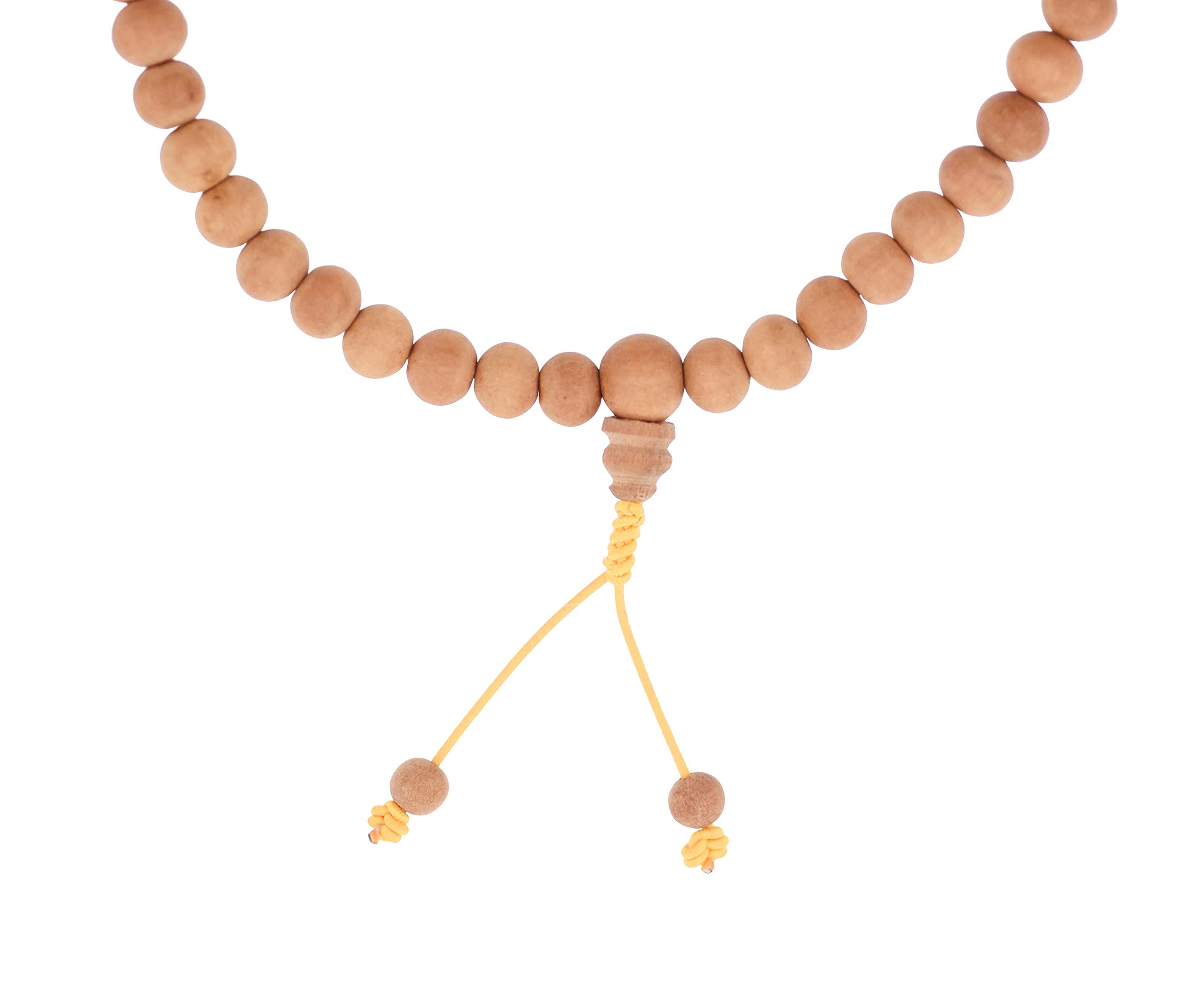 Mandala Crafts Natural Wood Mala Beads Necklace – Sandalwood Japa Mala Beads 108 Necklace – 108 Mala Beads Bracelet Mala Prayer Beads Necklace for Men Women Mala Meditation Beads
