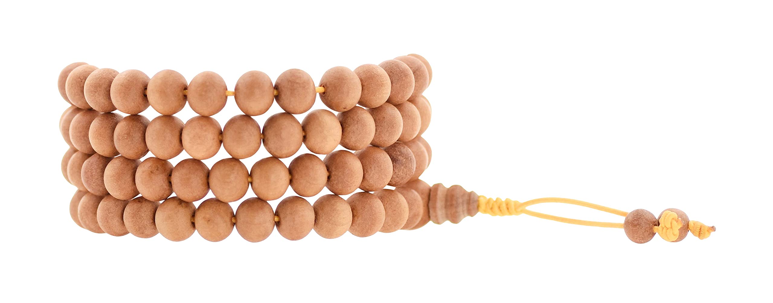 Mandala Crafts Natural Wood Mala Beads Necklace – Sandalwood Japa Mala Beads 108 Necklace – 108 Mala Beads Bracelet Mala Prayer Beads Necklace for Men Women Mala Meditation Beads