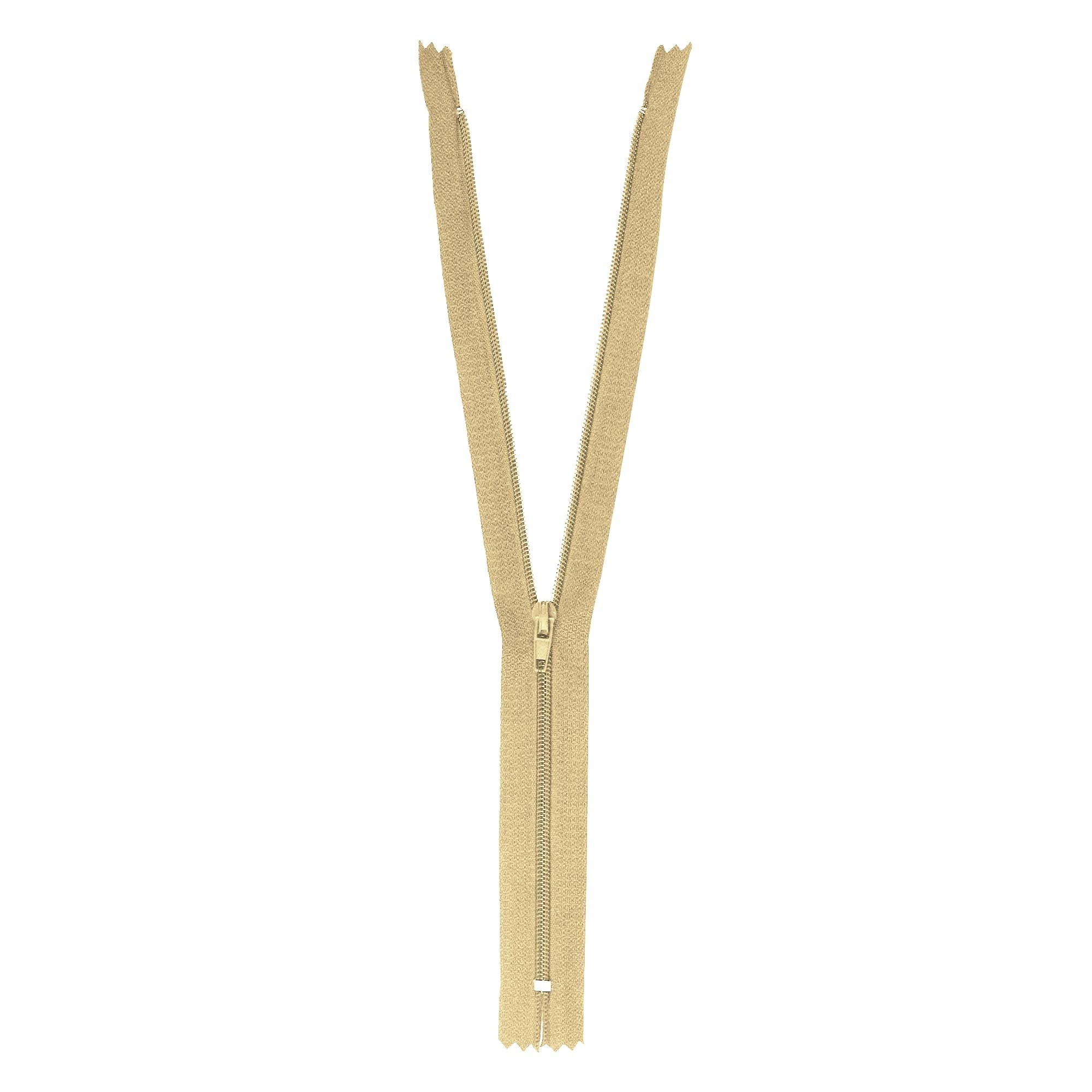 Mandala Crafts Khaki Nylon Zippers for Sewing Khaki Zipper in Bulk - Khaki Sewing Zippers for Tailor Zipper Replacement