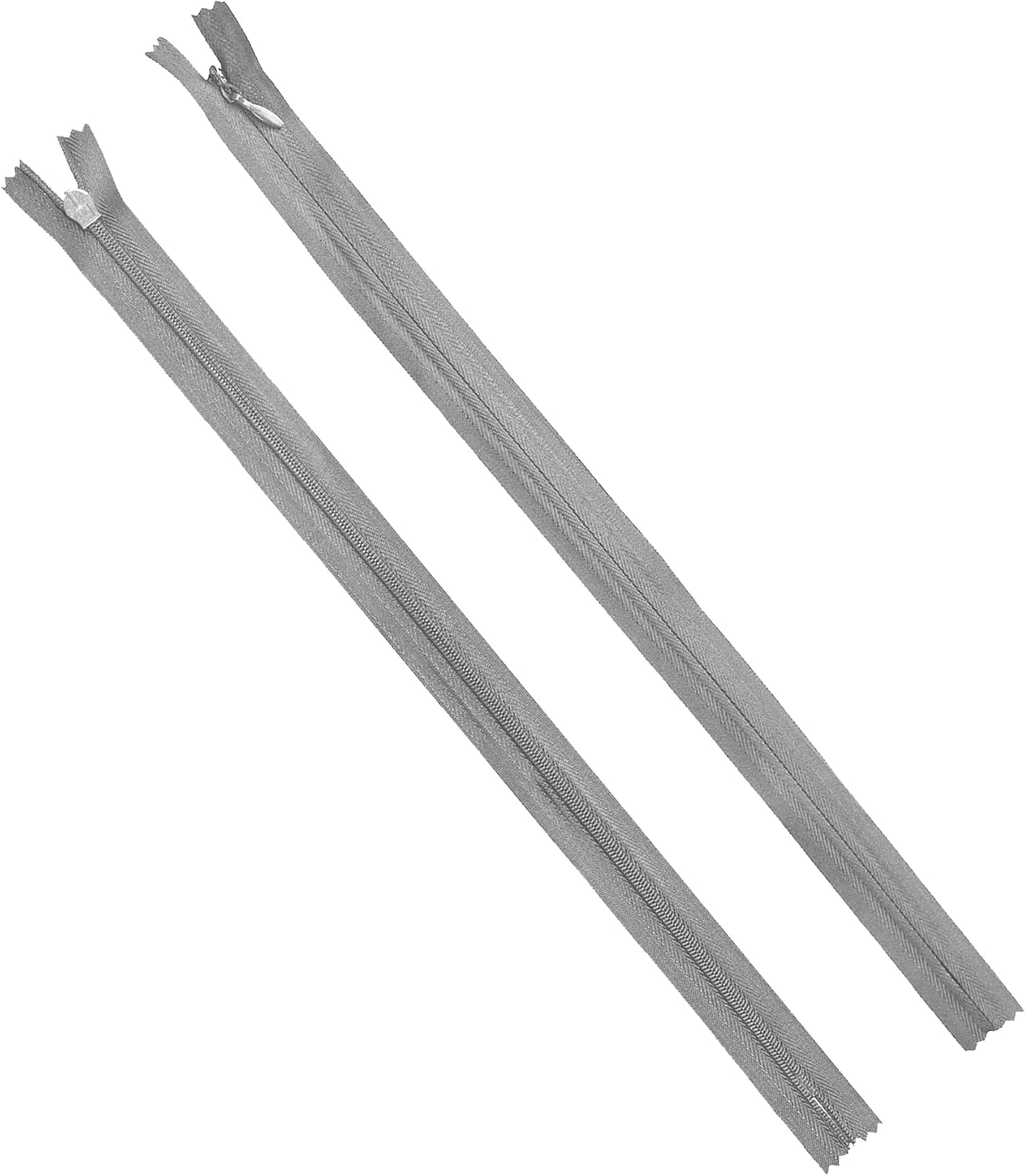 Gray Hidden Zippers - Gray Invisible Zippers - Zippers for Sewing Crafts - #3 Sewing Zippers Bulk Gray Zipper Supplies