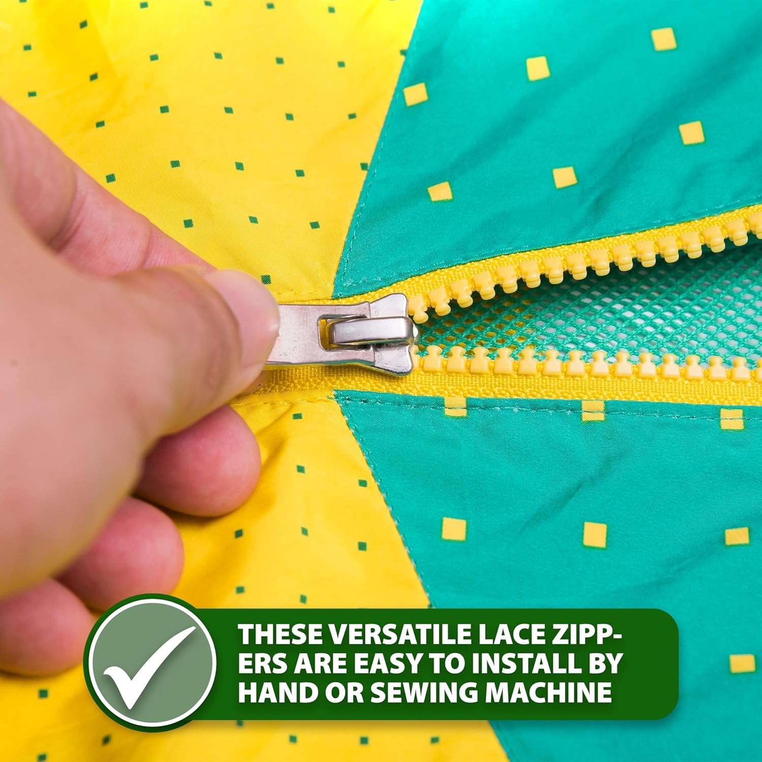 Mandala Crafts Lace Zippers Fancy Zippers for Bags & Purses - Novelty Zippers Exposed Zippers with Lace - 40 Lacy Flower Decorative Zippers for Sewing