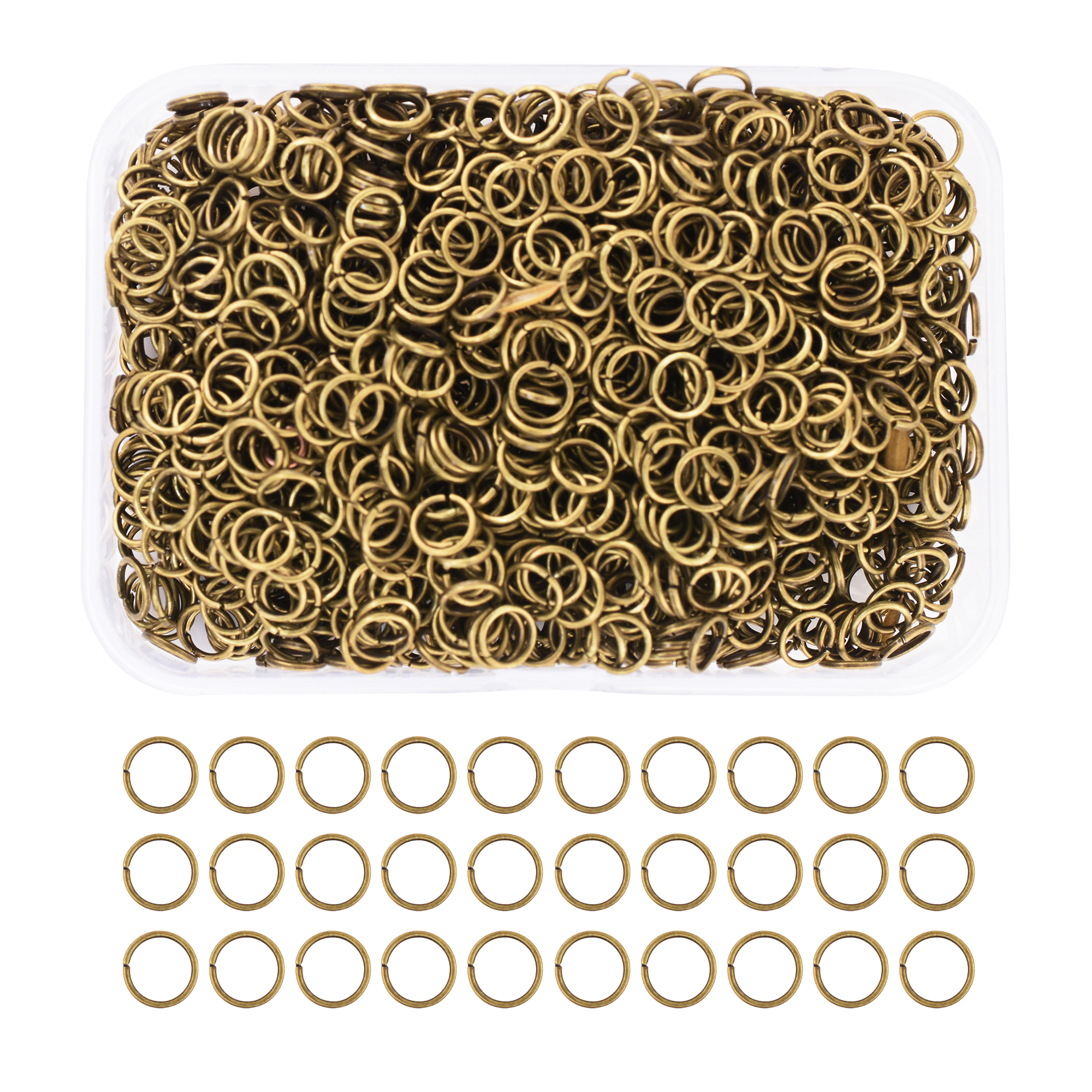 Mandala Crafts Small Jump Rings for Jewelry Making Metal Jump Rings for Crafts Jump Ring Jewelry O Rings Jump Ring Kit 1200 PCs 4mm 5mm 6mm 7mm 8mm 10mm Jump Rings 1200 PCs