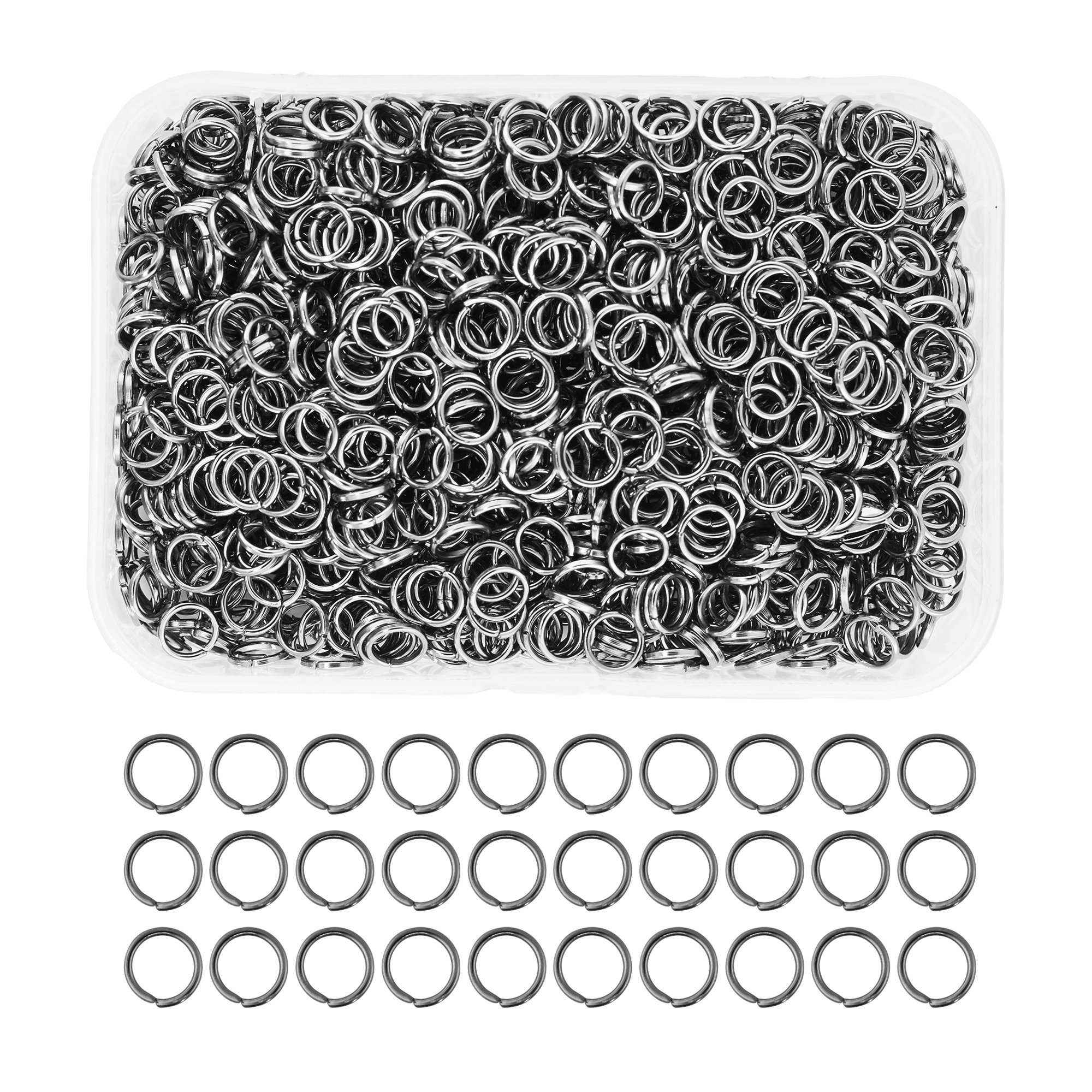 Mandala Crafts Small Jump Rings for Jewelry Making Metal Jump Rings for Crafts Jump Ring Jewelry O Rings Jump Ring Kit 1200 PCs 4mm 5mm 6mm 7mm 8mm 10mm Jump Rings 1200 PCs