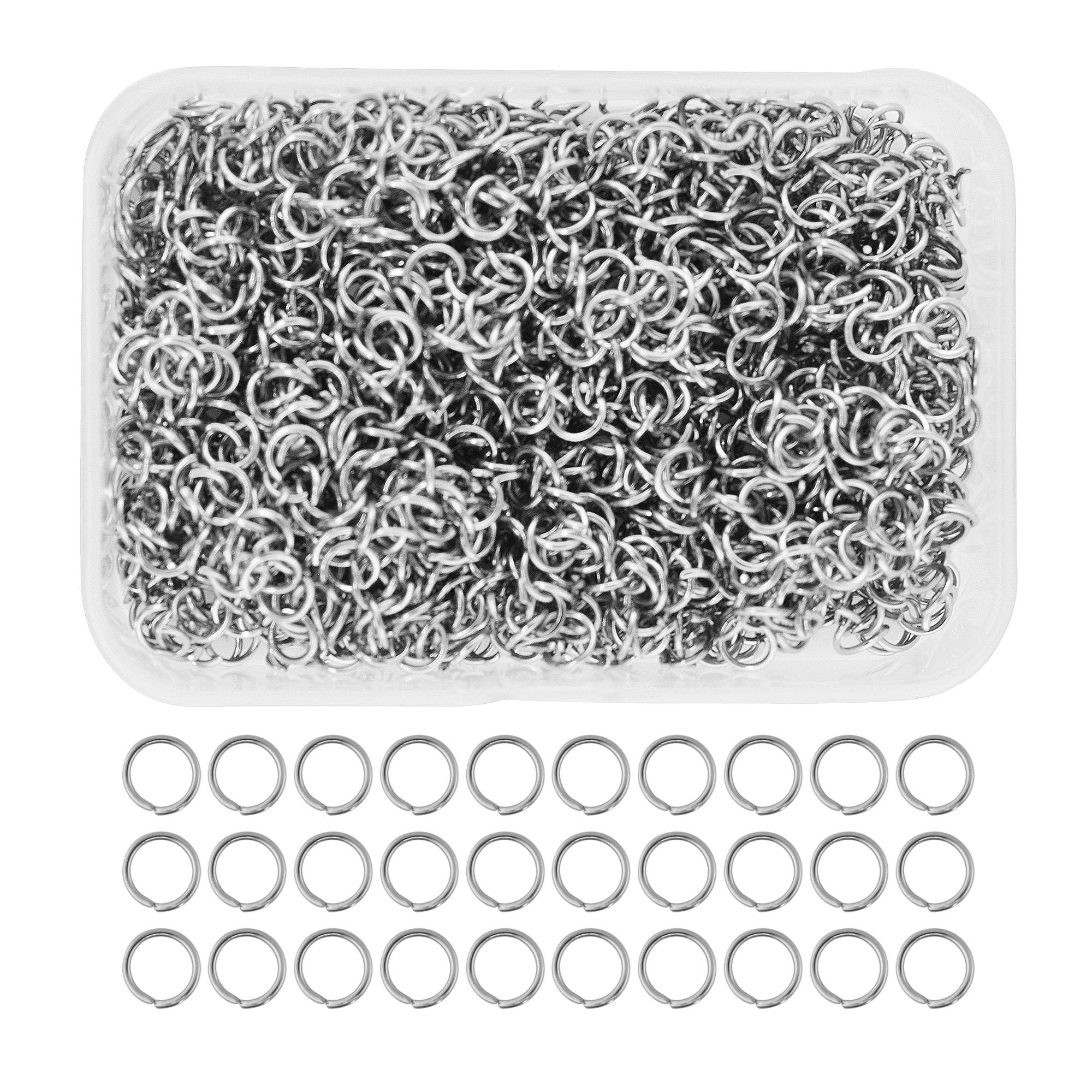 Mandala Crafts Small Jump Rings for Jewelry Making Metal Jump Rings for Crafts Jump Ring Jewelry O Rings Jump Ring Kit 1200 PCs 4mm 5mm 6mm 7mm 8mm 10mm Jump Rings 1200 PCs