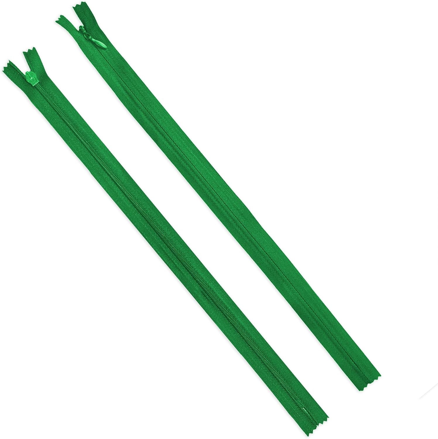Green Hidden Zippers - Green Invisible Zippers - Zippers for Sewing Crafts - #3 Sewing Zippers Bulk Green Zipper Supplies